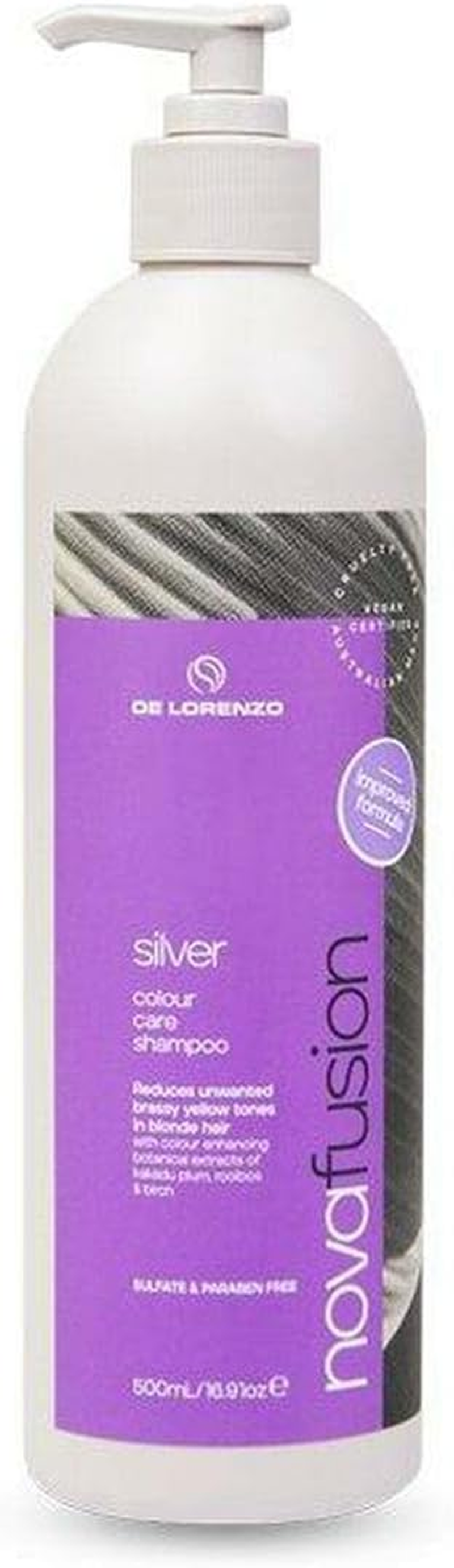 De Lorenzo Novafusion Colour Care Shampoo, Silver 500 Ml
