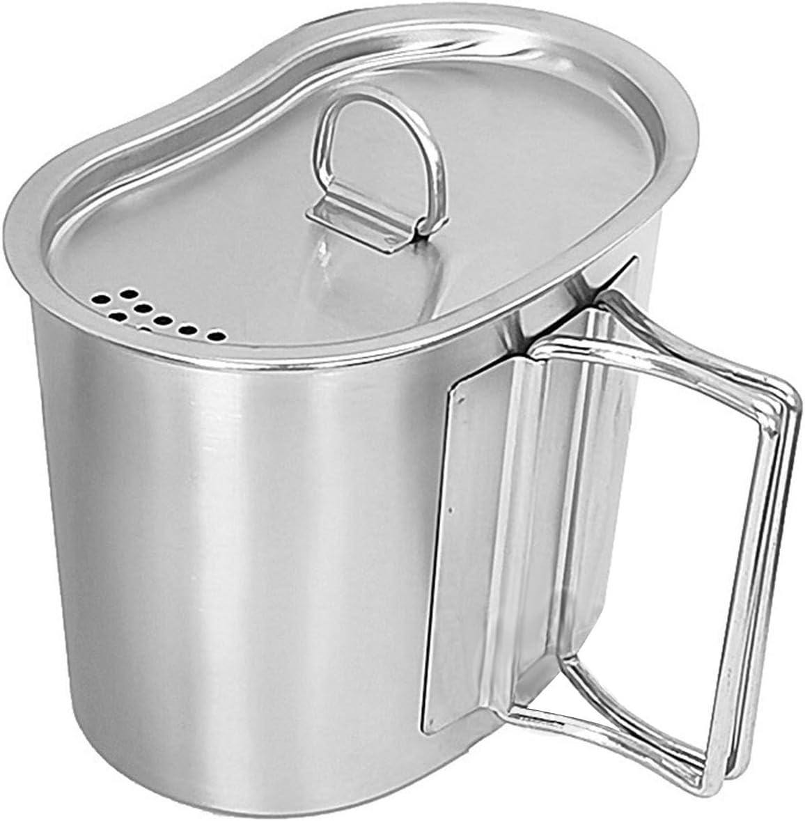 Amagogo Camping Pot Boiling Pot Steaming Pot Campfire Cookware for Hiking Survival Barbecue image number 6