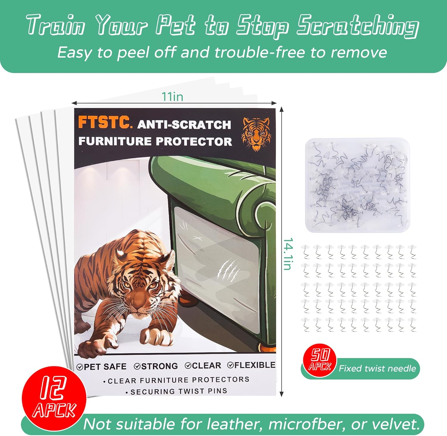 10 Pcs Furniture Protectors from Cats, Clear Self-Adhesive Cat Scratch Deterrent, Couch Protector 4 Pack X-Large (18"L 12"W) + 4 Pack Large (9"W) + 2 Pack (6"W) Cat Repellent for Furniture