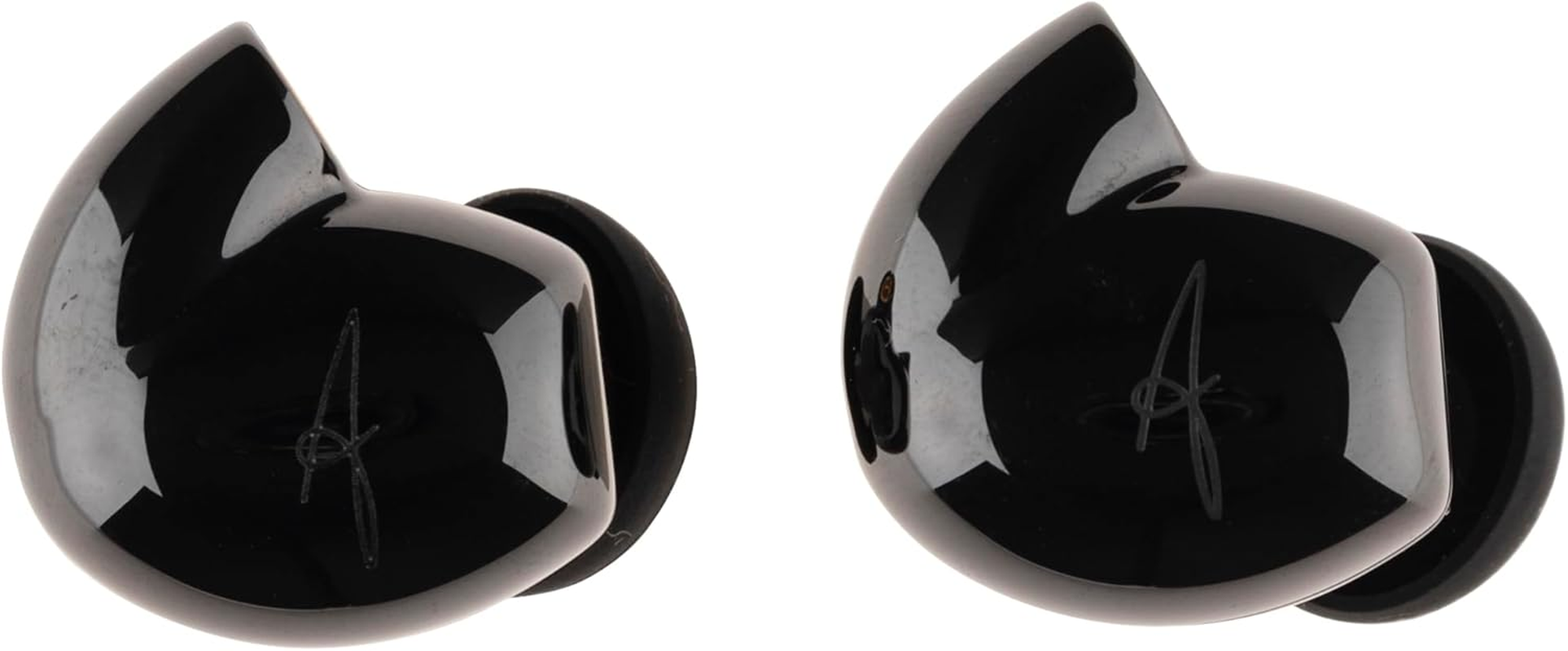 Initial a the Rhyme - the in - 0.4 Inch (10 Mm) Flat Drive Driver Earphones with Ceramic Housing, Black, Approx. W 0.7 X H 0.7 X D 0.4 Inches (19 X 19 X 11 Mm) image number 1