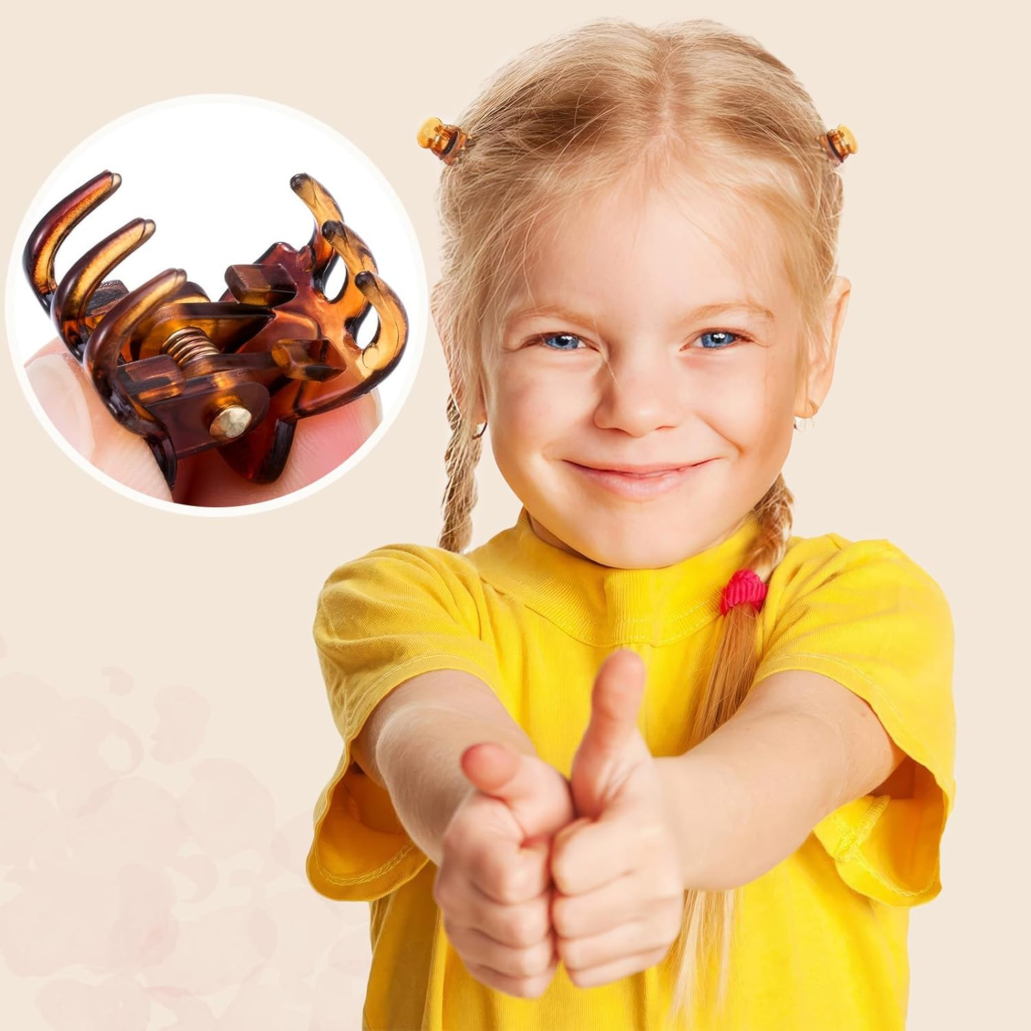 ZXCHOME Pack of 30 Hair Clips, Mini Hairdressing Plastic Hair Clips, Hairpin Pins, Small Claw Clip, Pine Clips for Girls and Women, Multicoloured image number 3