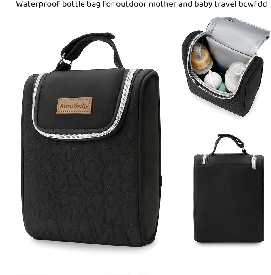 Breastmilk Cooler Bag with Ice Pack &ndash; Insulated Baby Bottle Bag &ndash; Leak-Proof Double Layer Bottle Tot &ndash; Portable Milk Storage Bag for Nursing Moms, Daycare, Travel