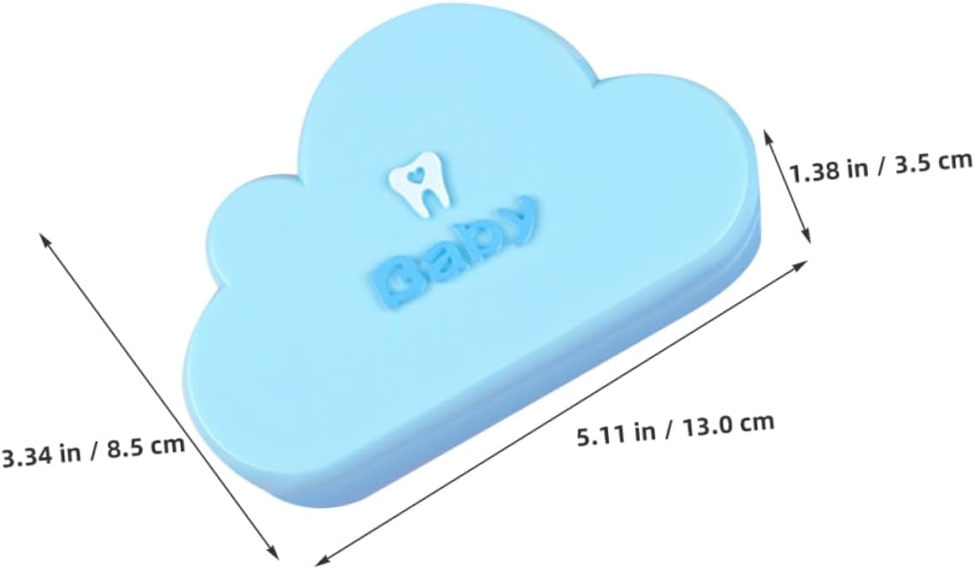 Keepsake Box Cloud Shape Tooth Storage Holder for Boys and Girls Unique Teeth Collection Container Safe Material Design for Organized Keepsakes for Birthdays and Showers image number 2