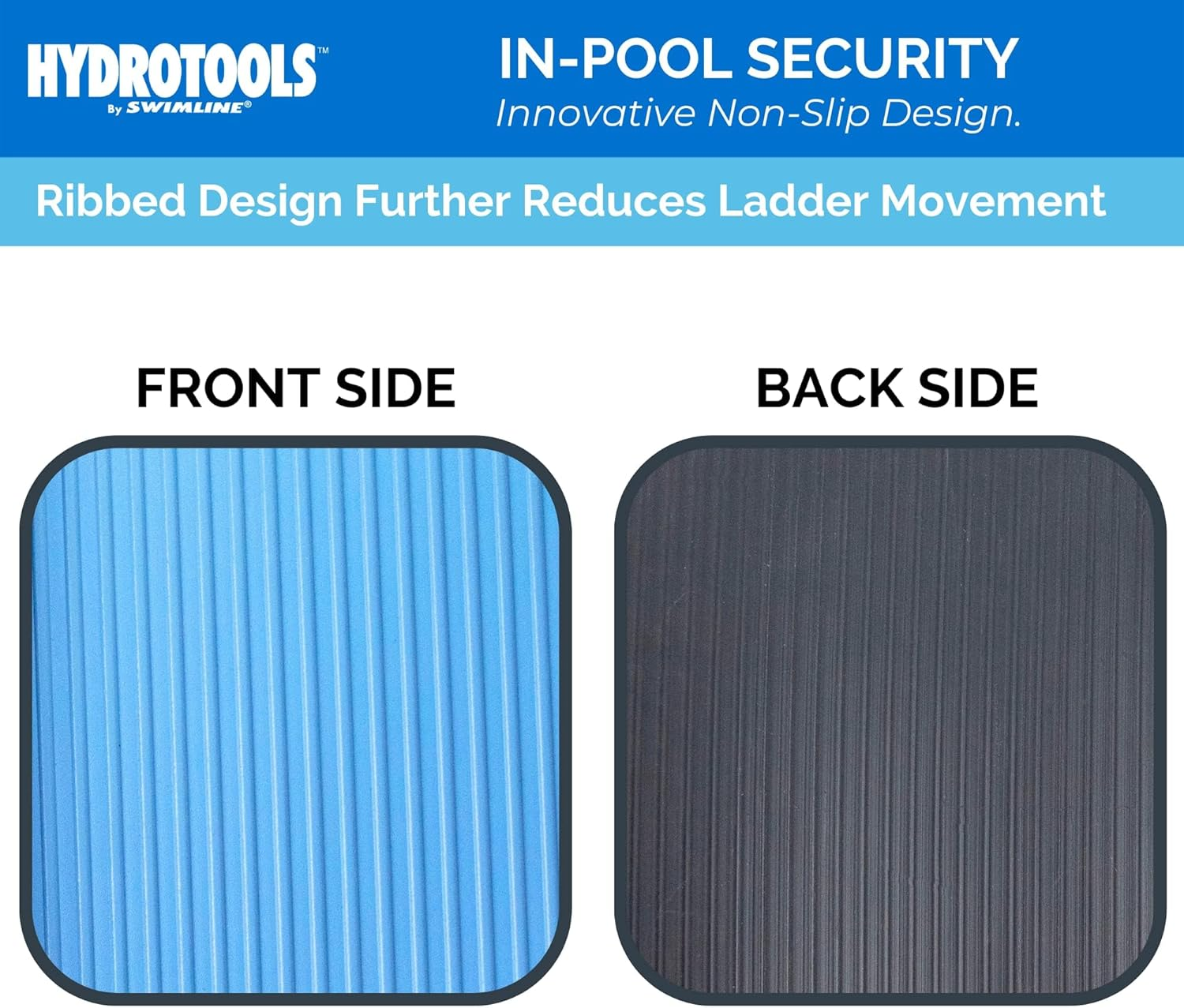 SWIMLINE HYDROTOOLS Protecitve Pool Ladder Mat for above Ground Pools Stairs, Steps, & Ladders | 36 X 36 INCH | Safety & Stability Swimming Pool Accessories | Made in USA | Premium Durable Material