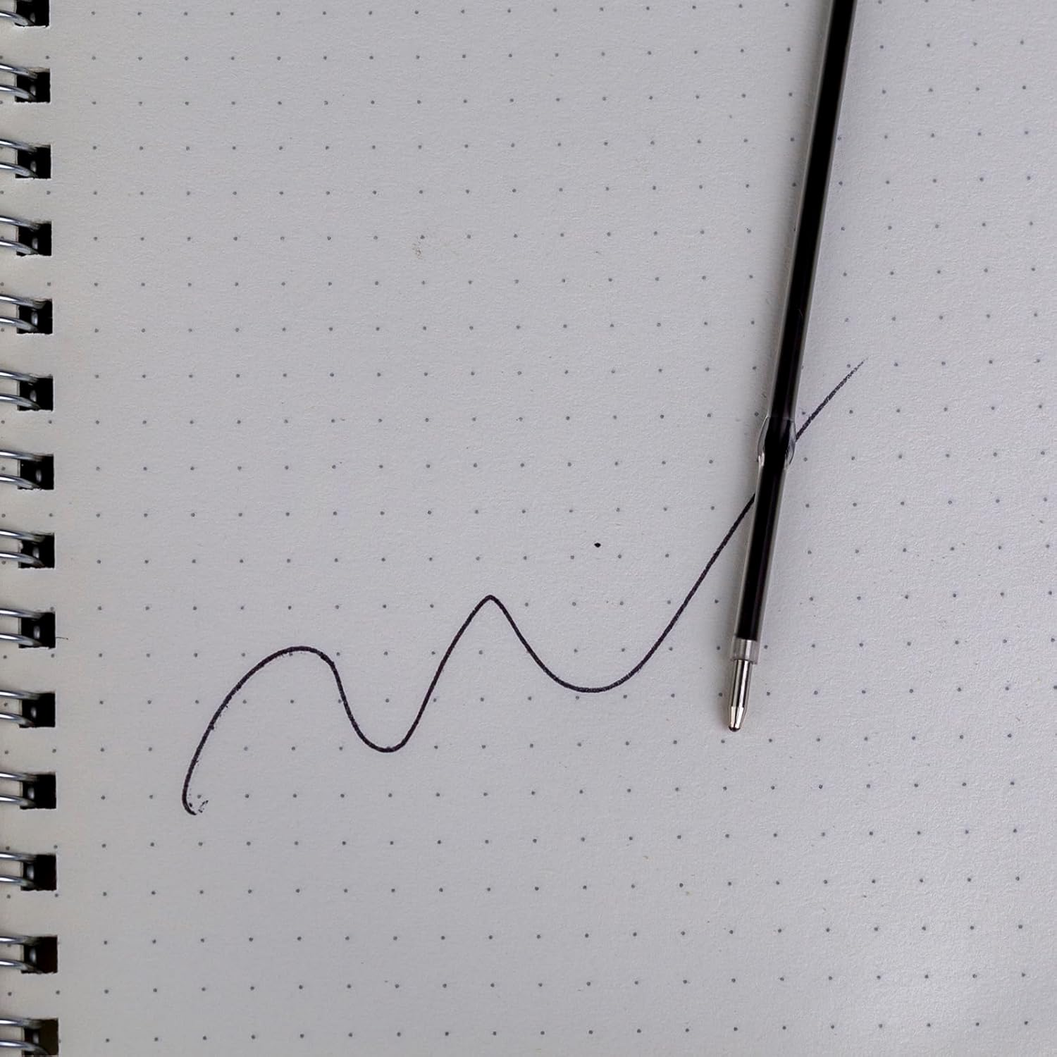 Idcrea Ballpoint Pen Refills, Retractable, Length107 Mm, Black Ink, 1.0 Mm Medium Point, 100 Pack image number 2