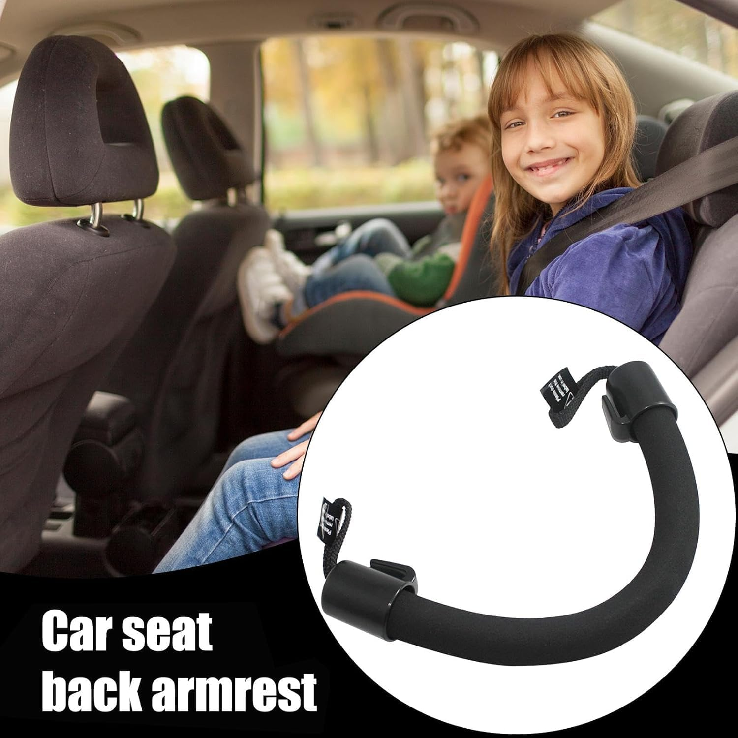 1Pcs Grab Handles for Elderly & Kids - Portable Assist Car Handle with Stable Safety Grip, 19.5/17.6/4.8 Inches Armrest Support for Vehicle, Chair & Mobility Aid (Black) image number 6