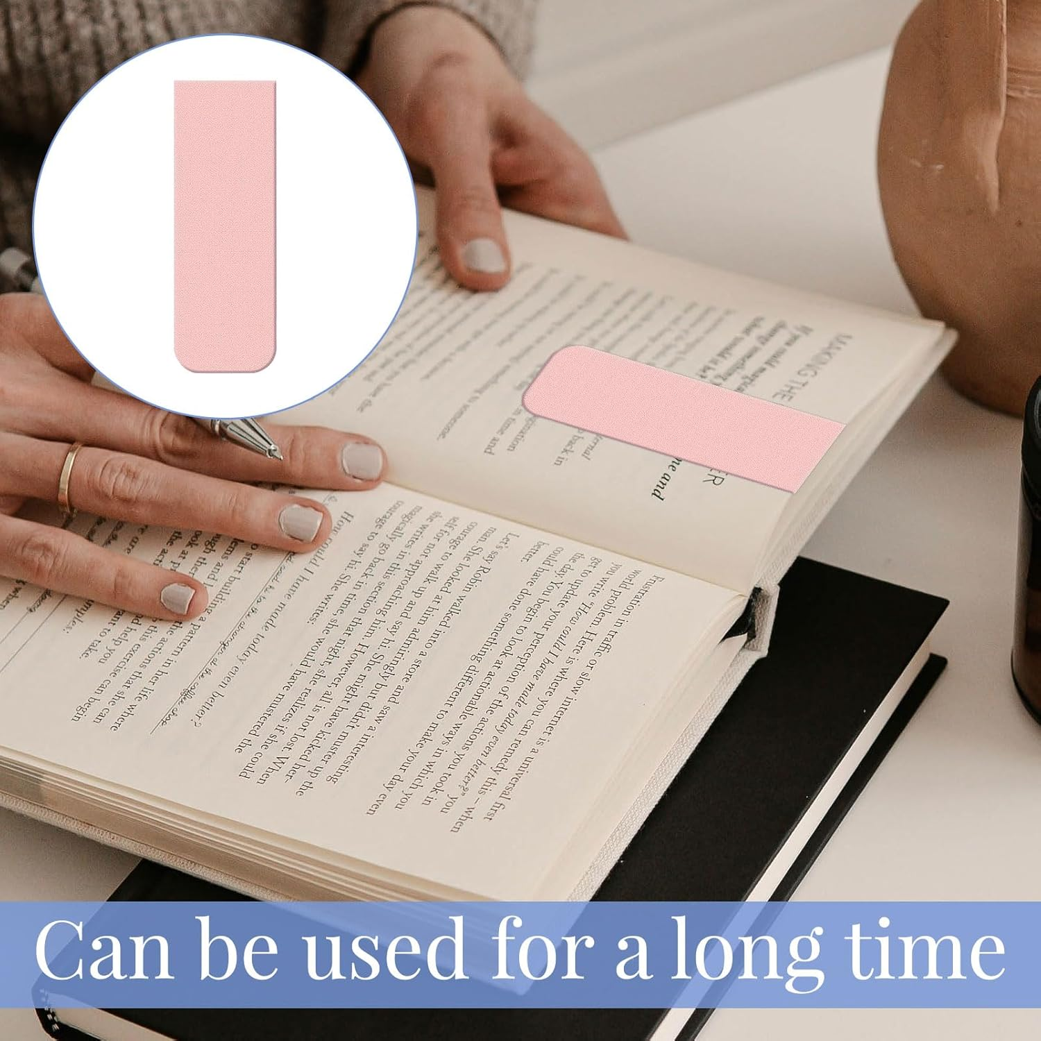 Magnetic Bookmarks, 20Pcs Magnetic Bookmark, Magnet Page Markers, 10Pcs Morandi Color and 10Pcs Advanced Marble Texture Magnetic Bookmarks for Teachers, Students, Book Lovers, Office image number 3