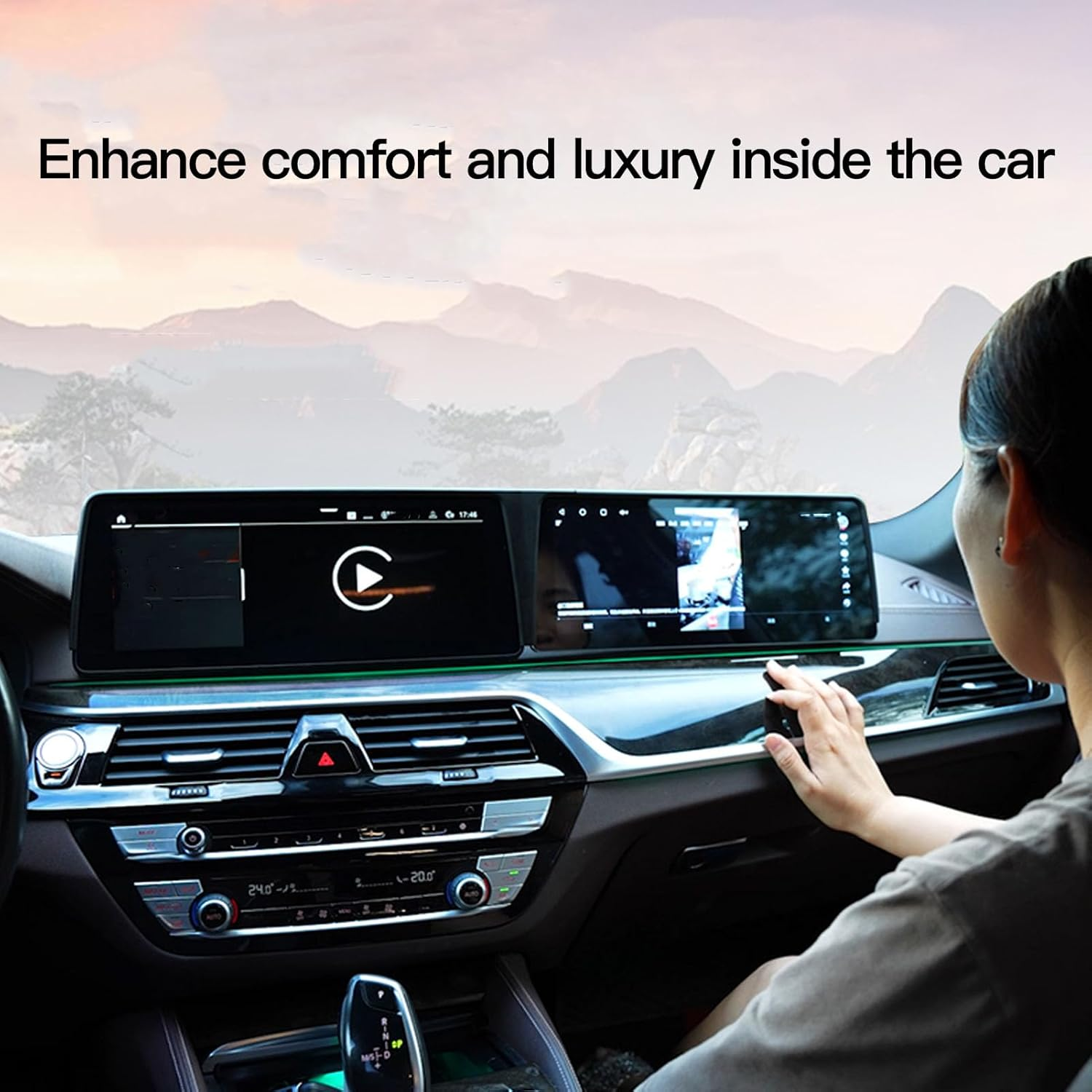Car Screen, Entertainment Display Android 13, 12.3 Inch 2K Monitor, Wifi Bluetooth Support, Compatible with 5 Series 2021-2023