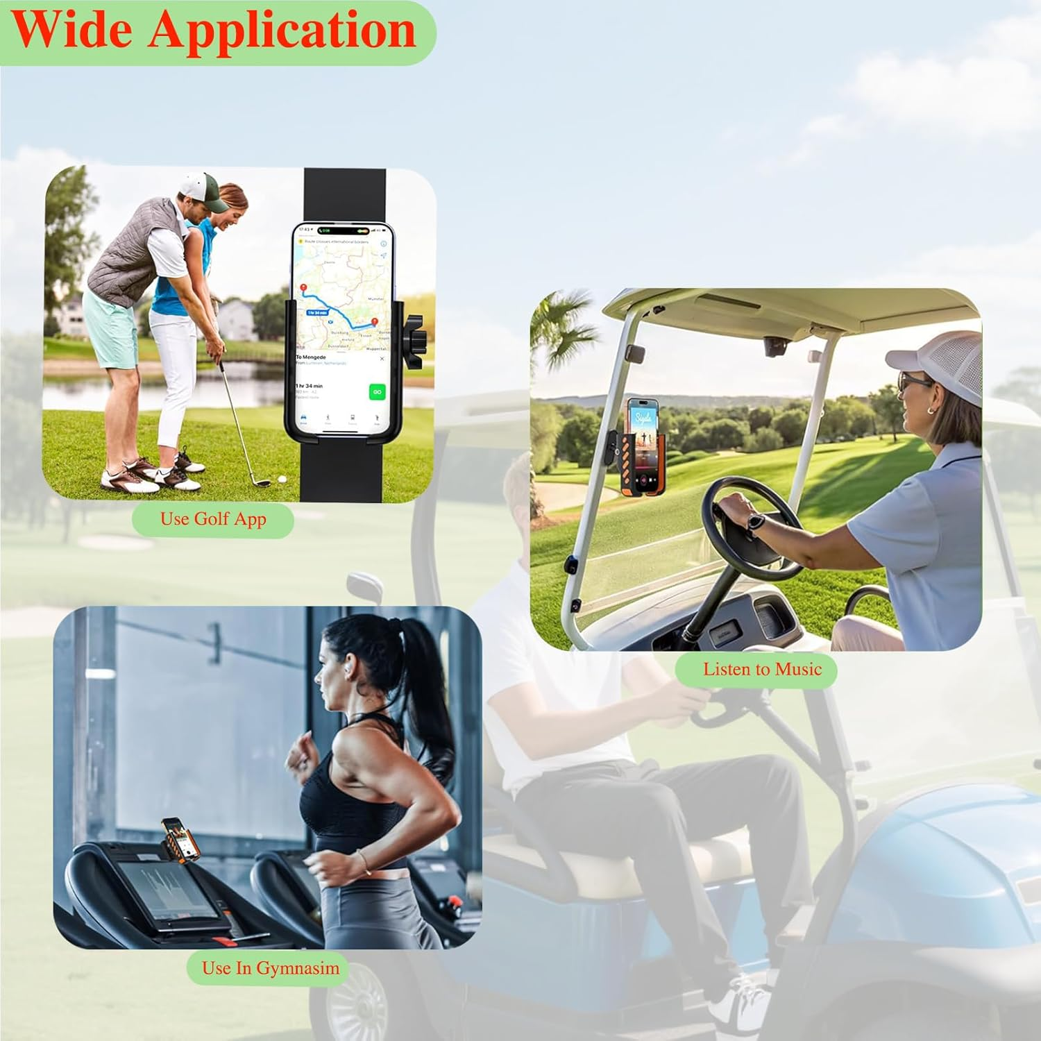 Magnetic Golf Cart Phone Holder &ndash; Strong N52 Magnet Phone Mount Compatible with Club Car, Fits All Smartphones, Golf Phone Caddy Accessory for Men & Women image number 5