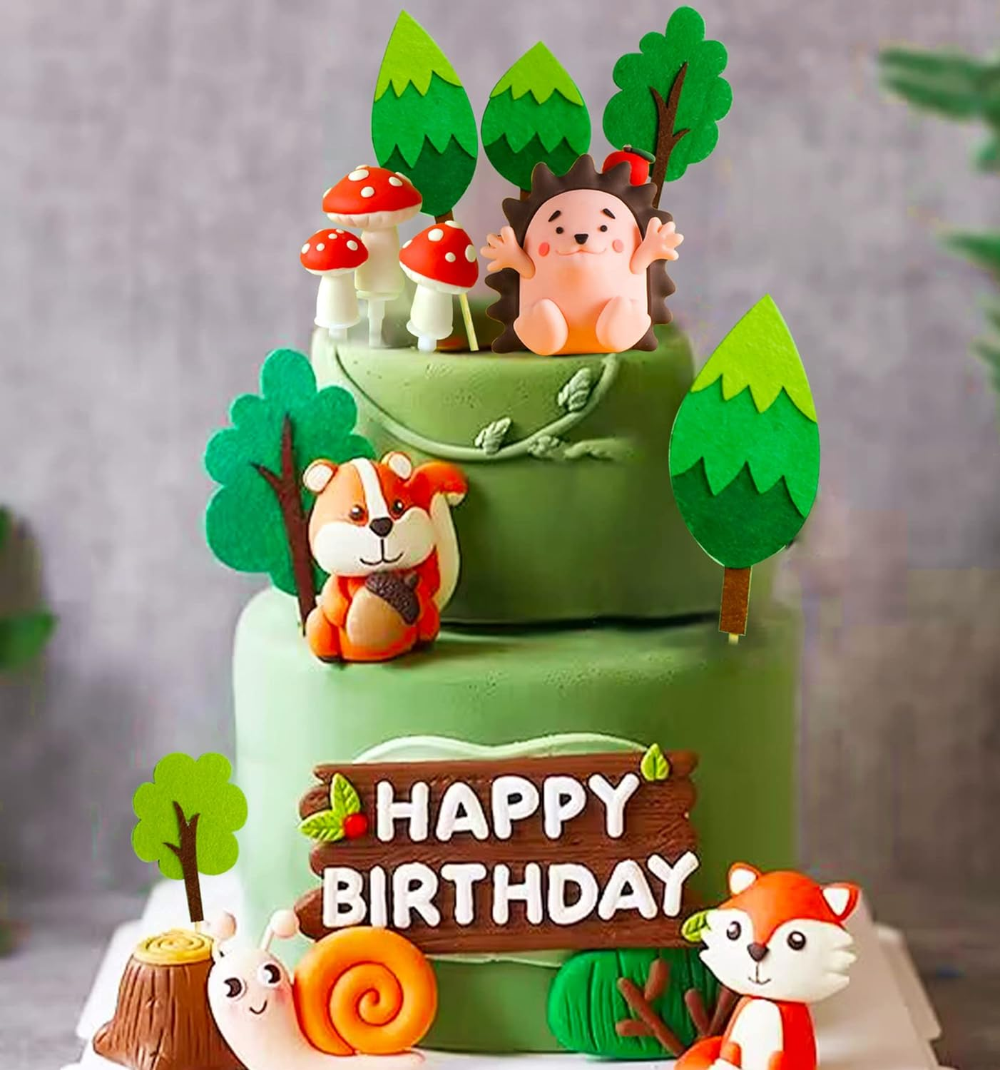 New Fox Hedgehog Cake Decoration (Yellow)