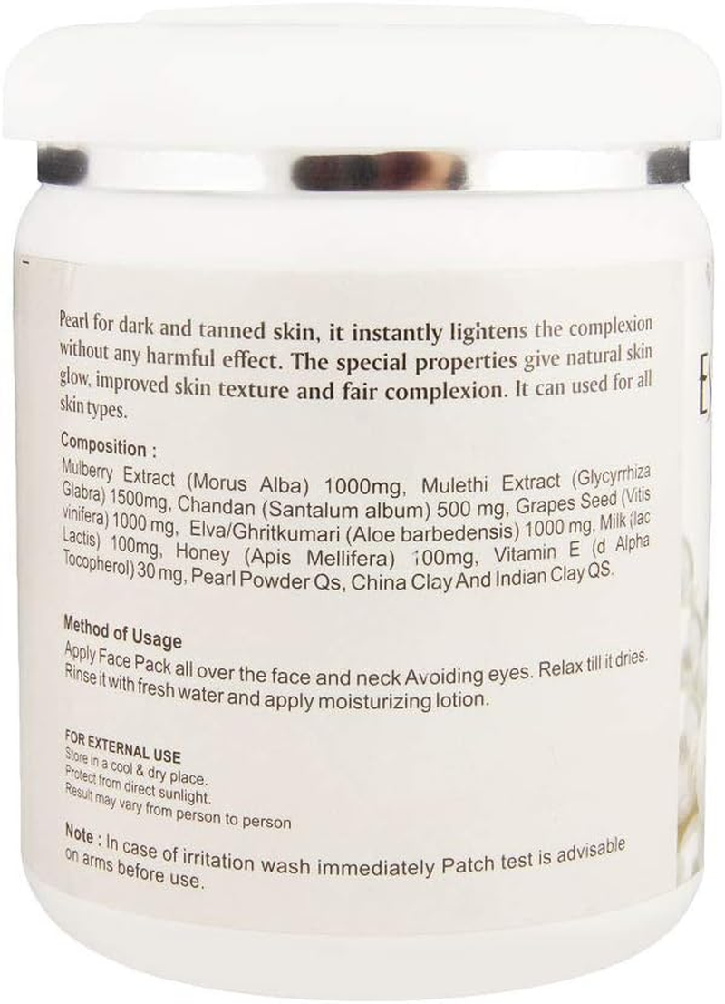 ESTAVITO Pearl Face Pack 400Gm for Skin Brightening and Whitening image number 1