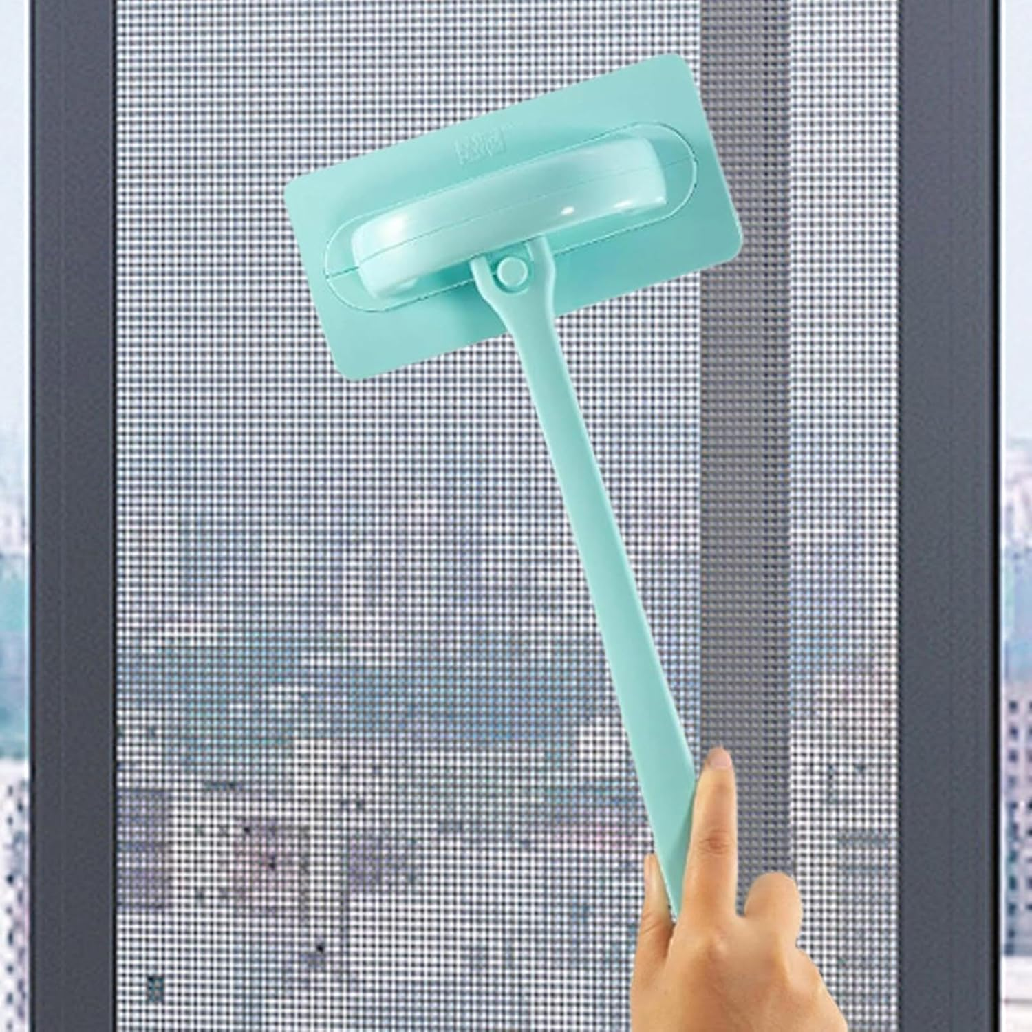 Sliding Door Track Cleaner - Window Screen Cleaner Brush - Professional Detachable Long Handle Scraper for Car Grout Vent Kitchen Fridge Bath Ceiling Glass Sink Oven image number 1