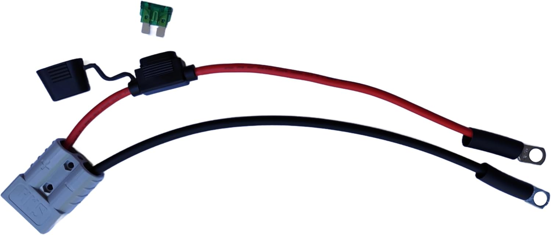 Customized Cable 50A Anderson Plug to Ring Terminal with Inline Balde Fuse(Wire 6Mm^2, 1M) image number 3