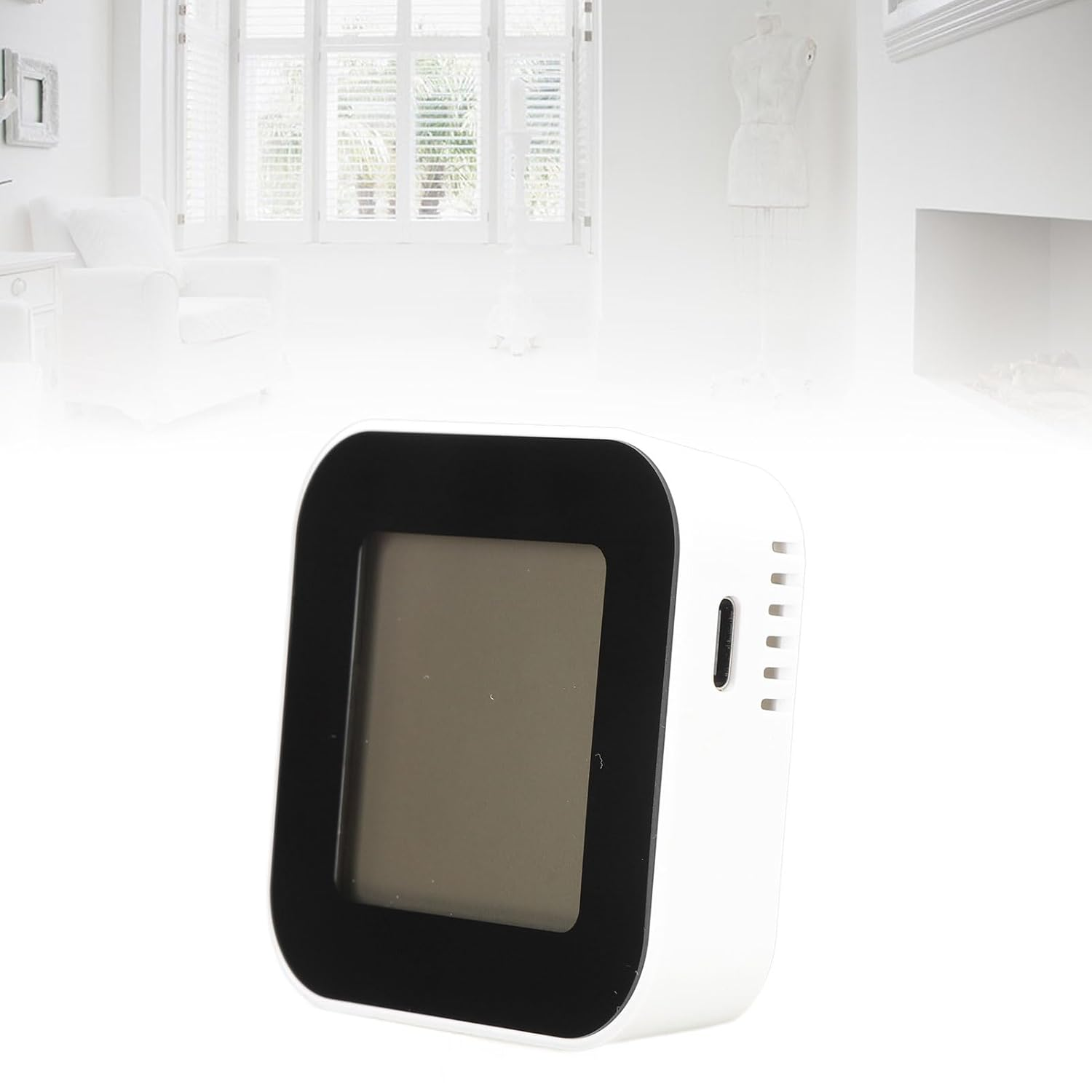 Jiawu Indoor Air Quality Tester, Precise Sensor, Portable HCHO Temperature Humidity Detector for Rental Home, Office, Classroom with Large Display image number 3