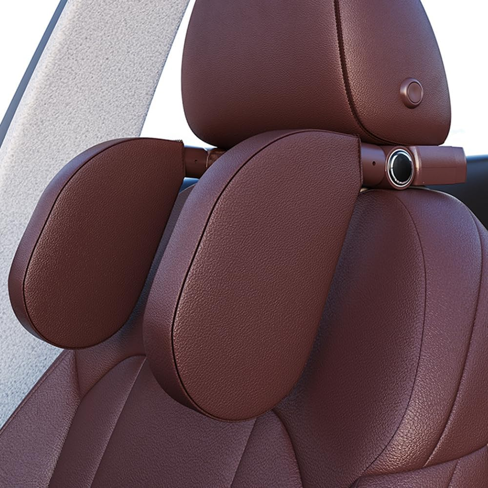 GUYOS Car Headrest Pillow Memory Foam Head Neck Support Pillow Height & Width Adjustable Sleeping Headrest with Hook for Kids and Adults image number 3