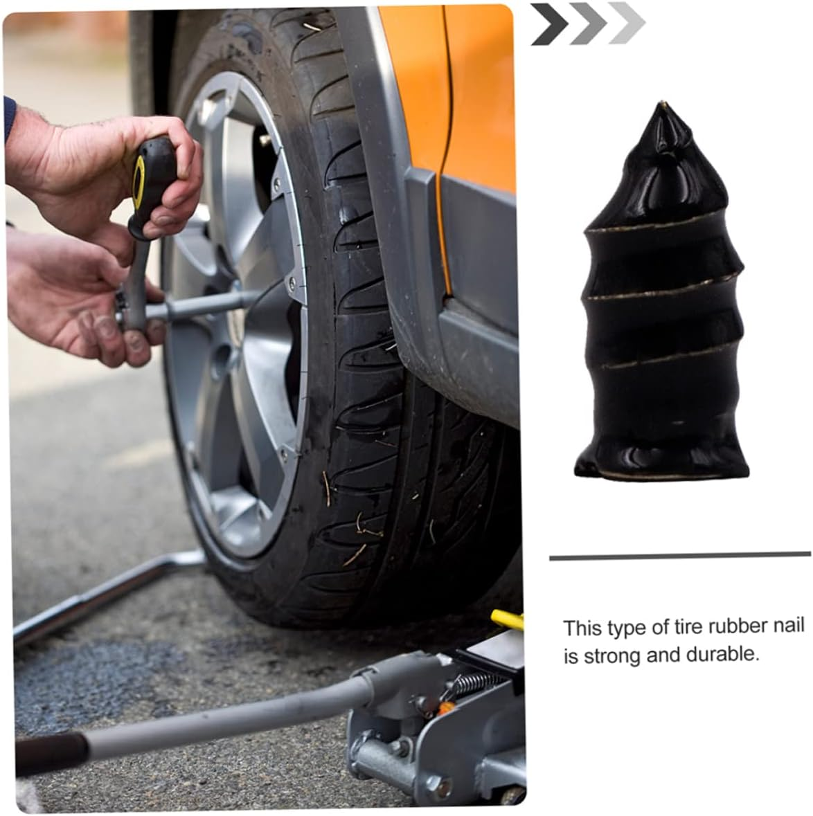 MUSISALY 20Pcs Tire Repairing Screw Nail Tire Rubber Nail Tyre Repair Kit Tyre Repair Car image number 1