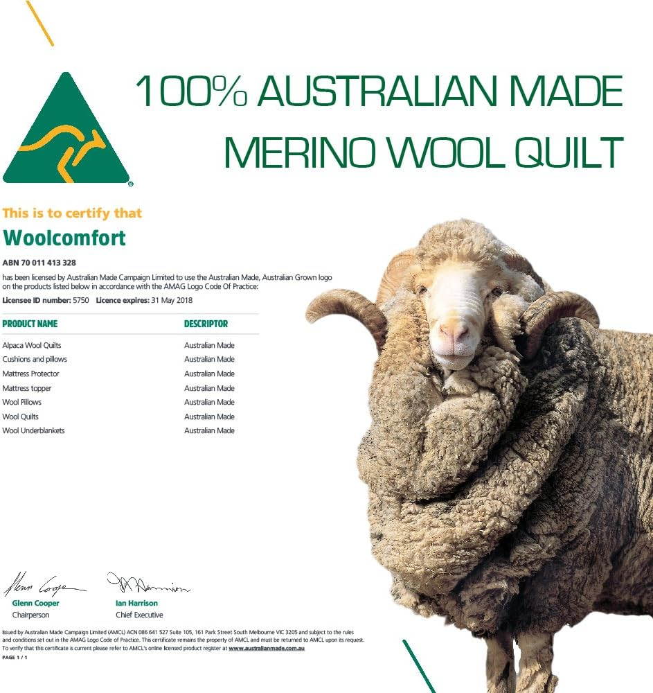 Australian Made Merino Wool Quilt / Doona / Duvet 500GSM (240X210Cm King) image number 2