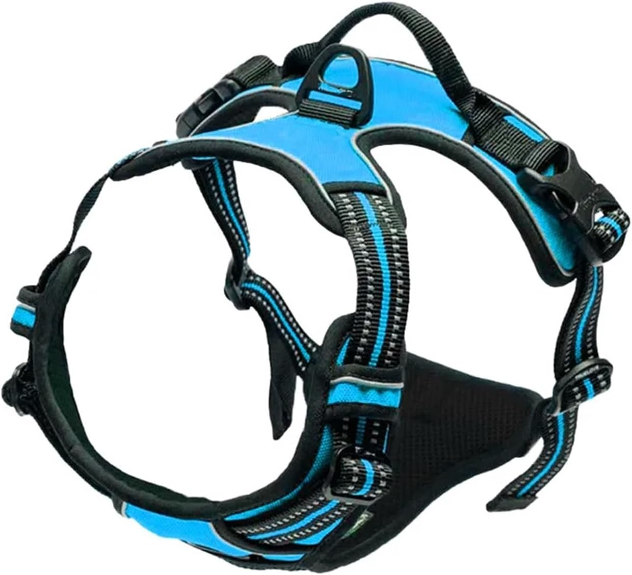 KANGYEBAIHUODIAN Pet Dog Harness Reflective Adjustable Breathable Vest Chest Strap Fit for Small Medium Large Dogs Cat Puppy Collar Dog Accessoires (Color : Blue, Size : S)