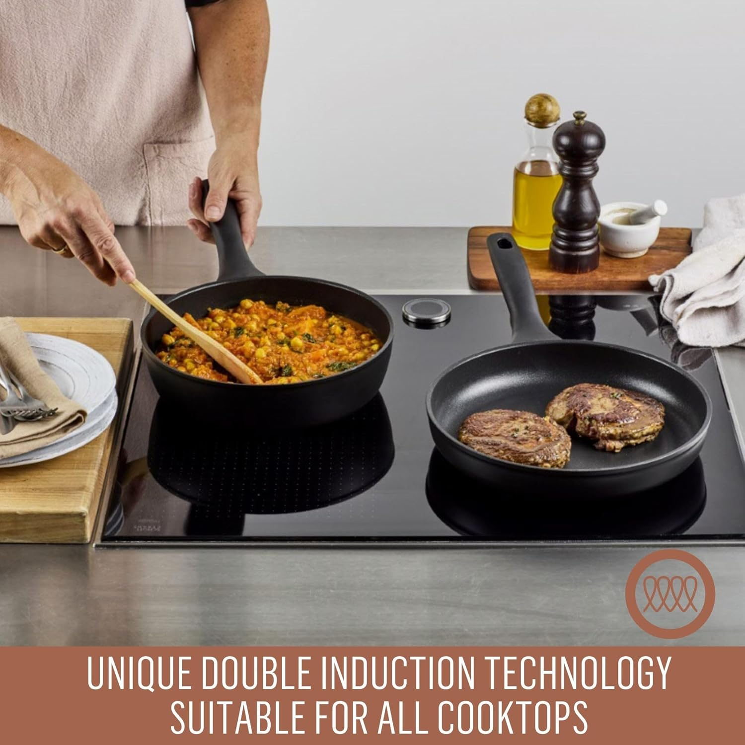 Essteele per Domani Nonstick Induction Skillet Twin Pack 20/26Cm image number 6