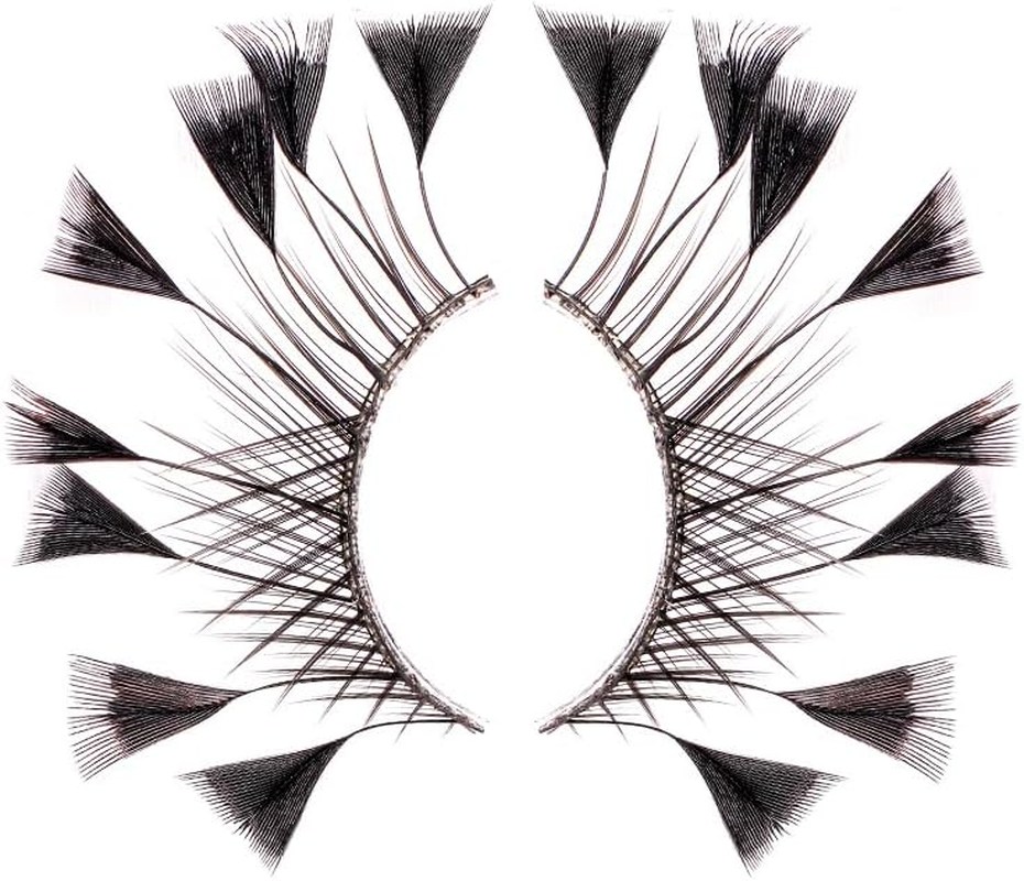 Dorisue Halloween Dramatic Extra Long Feather Lashes - Spider & Firework Inspired Cosplay Eyelashes for Party & Costume Events image number 1