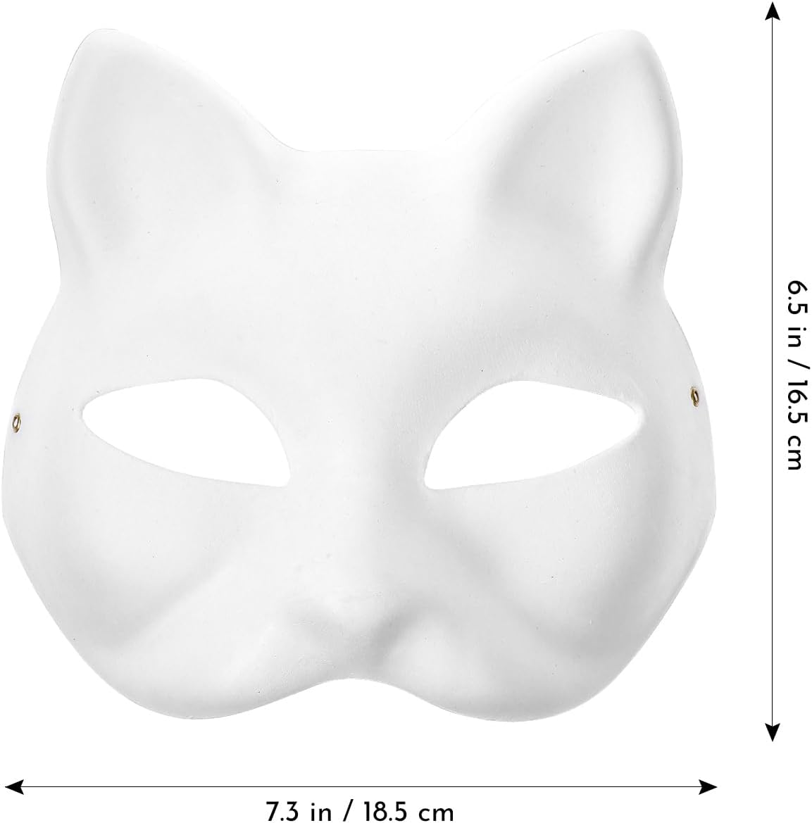 Amosfun 10Pcs Cat Mask White Mask Halloween Masquerade Cosplay Costume Accessory DIY Halloween Party Favors image number 3