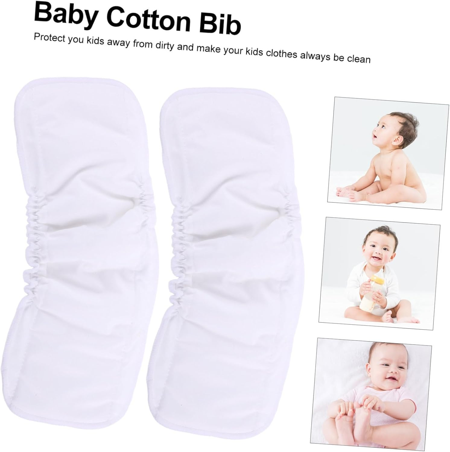 6Pcs Bamboo Cotton Diapers Cloth Reusable Washable Inserts Liners Diaper Pads for Newborn image number 6