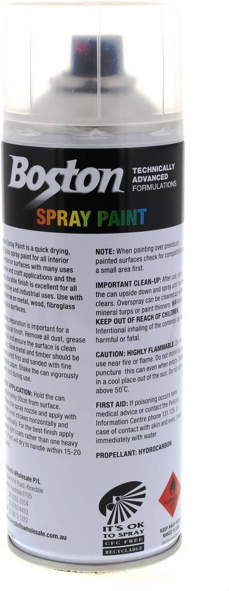 Boston Spray Paint 250 Gram Clear image number 4