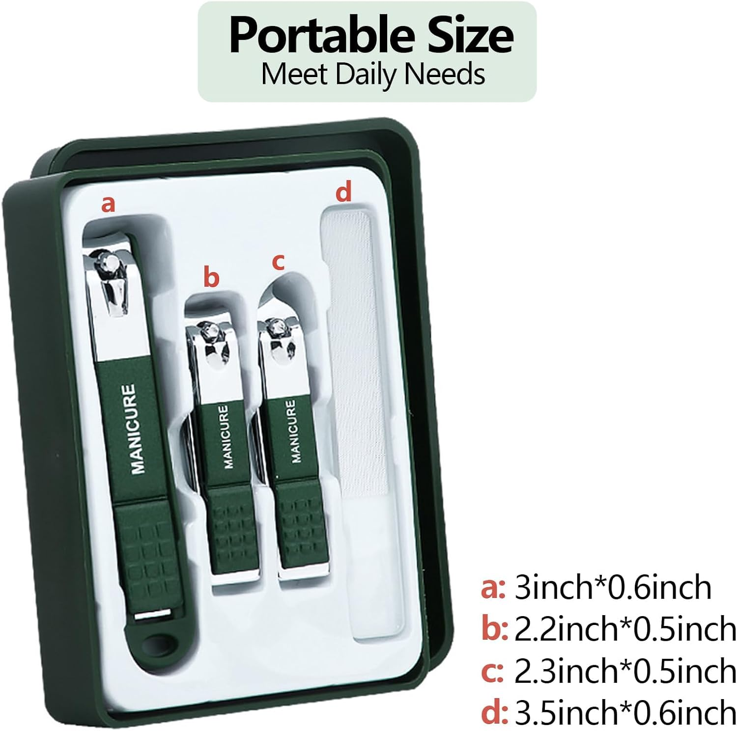 Upgrade Heavy Duty Nail Clippers Set with Glass Nail File for Thick Ingrown Nails,Clipper Cutters for Seniors, Men & Women，With Catching Storage Sharp Stainless Steel Fingernail and Toenail image number 2