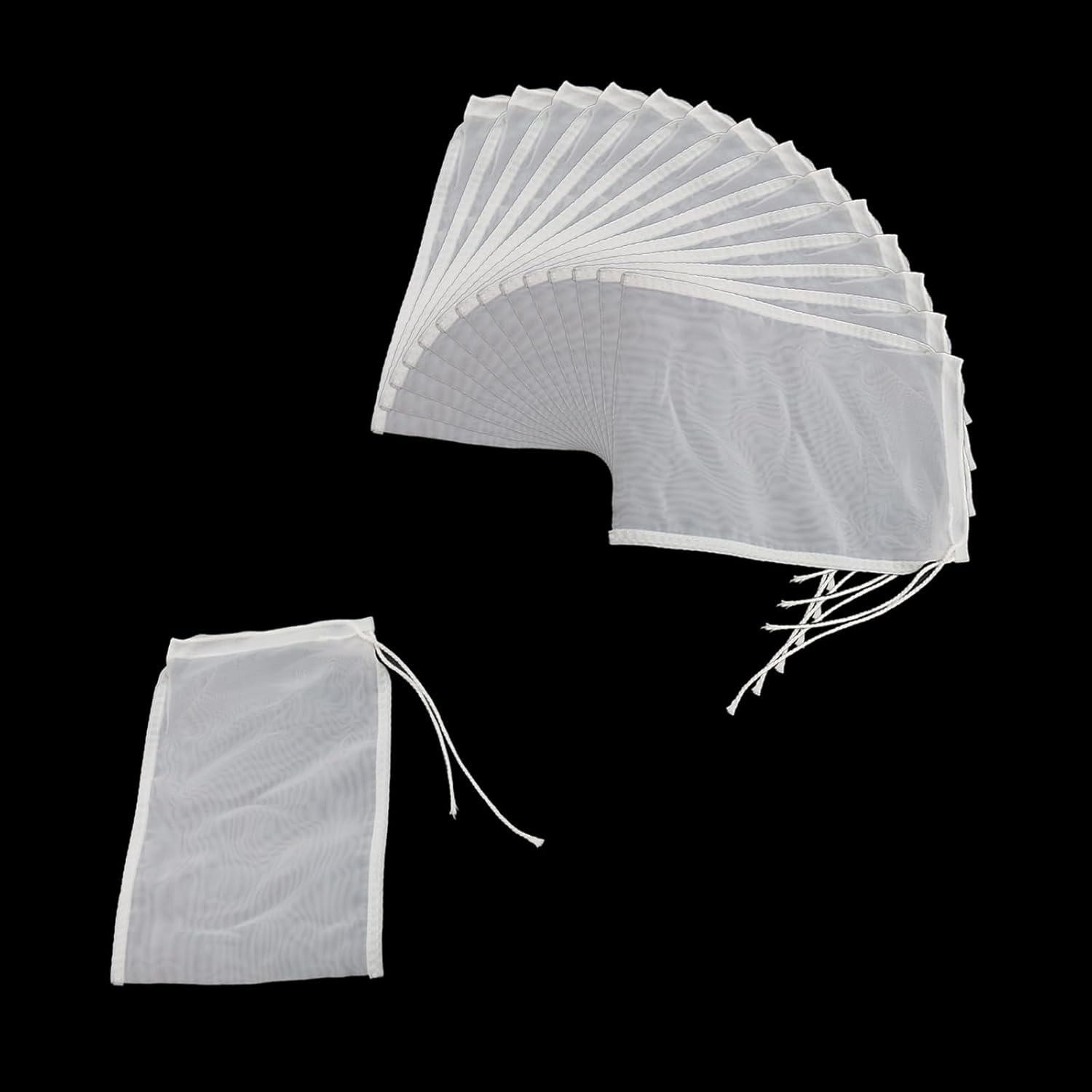 Pufguy Extra Fine Filter Bags White Fine Filter Media Bags 200 Micron Quarium Filter Media Bags Sump Filter Sock,15 Pack (5.91" X 7.87")