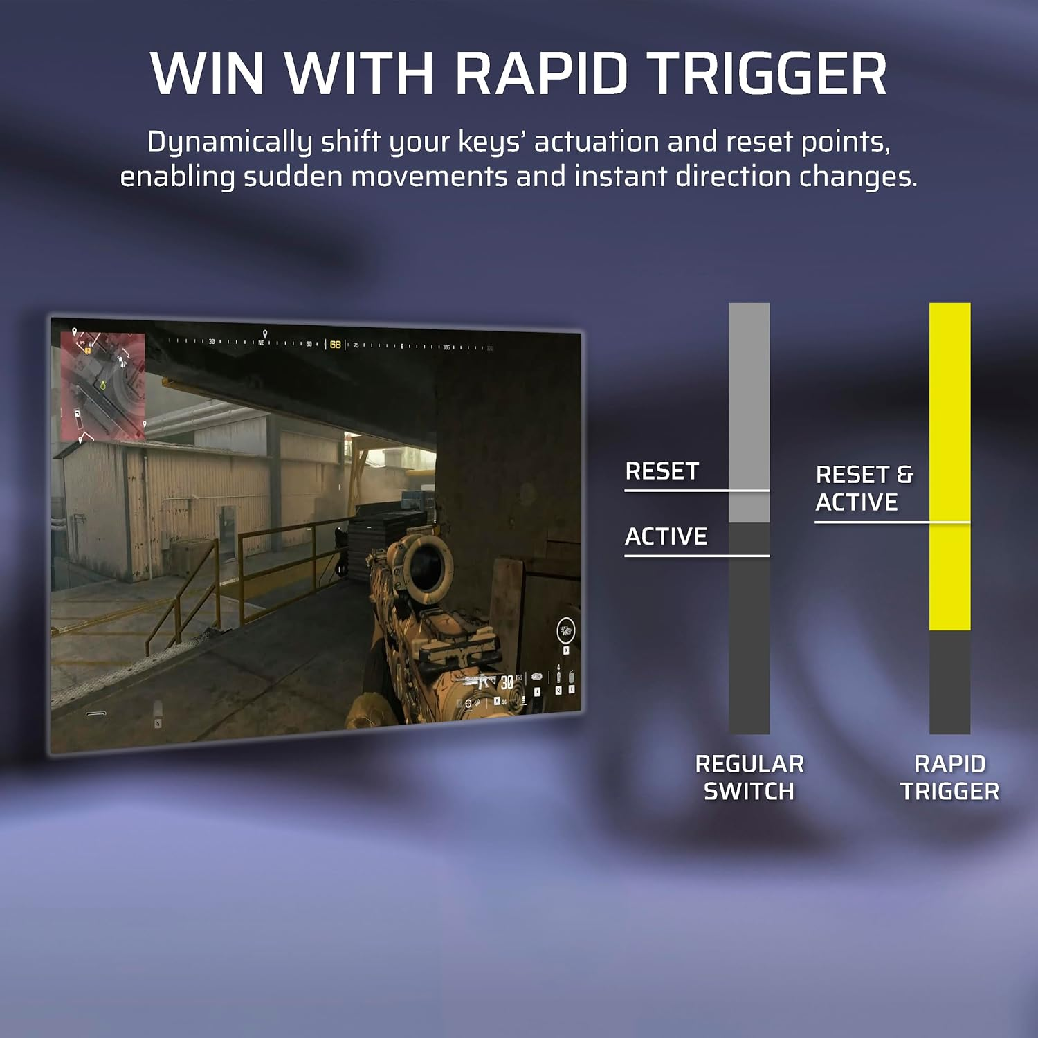 CORSAIR K70 PRO TKL RGB Tenkeyless Mechanical Wired Gaming Keyboard &ndash; Pre-Lubed Hall Effect MGX Hyperdrive Adjustable Switches, Simultaneous SOCD and Rapid Trigger, ABS Double-Shot, QWERTY NA &ndash; White image number 3