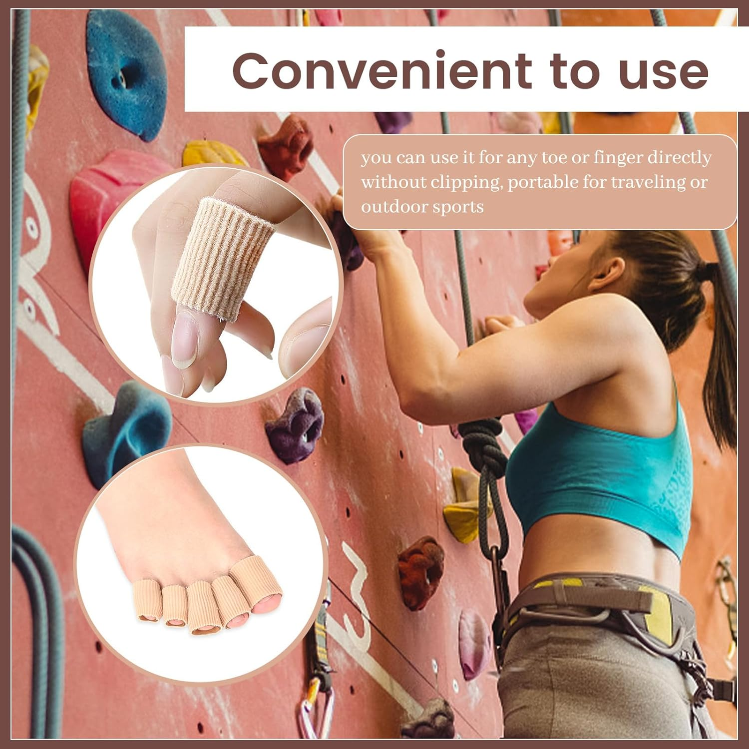 6Pcs Toe Tubes with Gel Cushion, Silicone Toe Sleeves Toe Caps and Toe Protectors for Men Woman, Toe Covers Toe Guard for Feet (6) image number 6