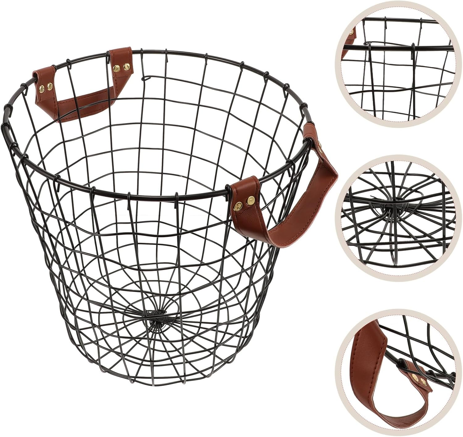 Large Metal Firewood Storage Basket with Handle for Indoor Outdoor Use Heavy-Duty Timber Holder and Multi-Purpose Organizer for Logs Magazines Camping and Storage image number 4