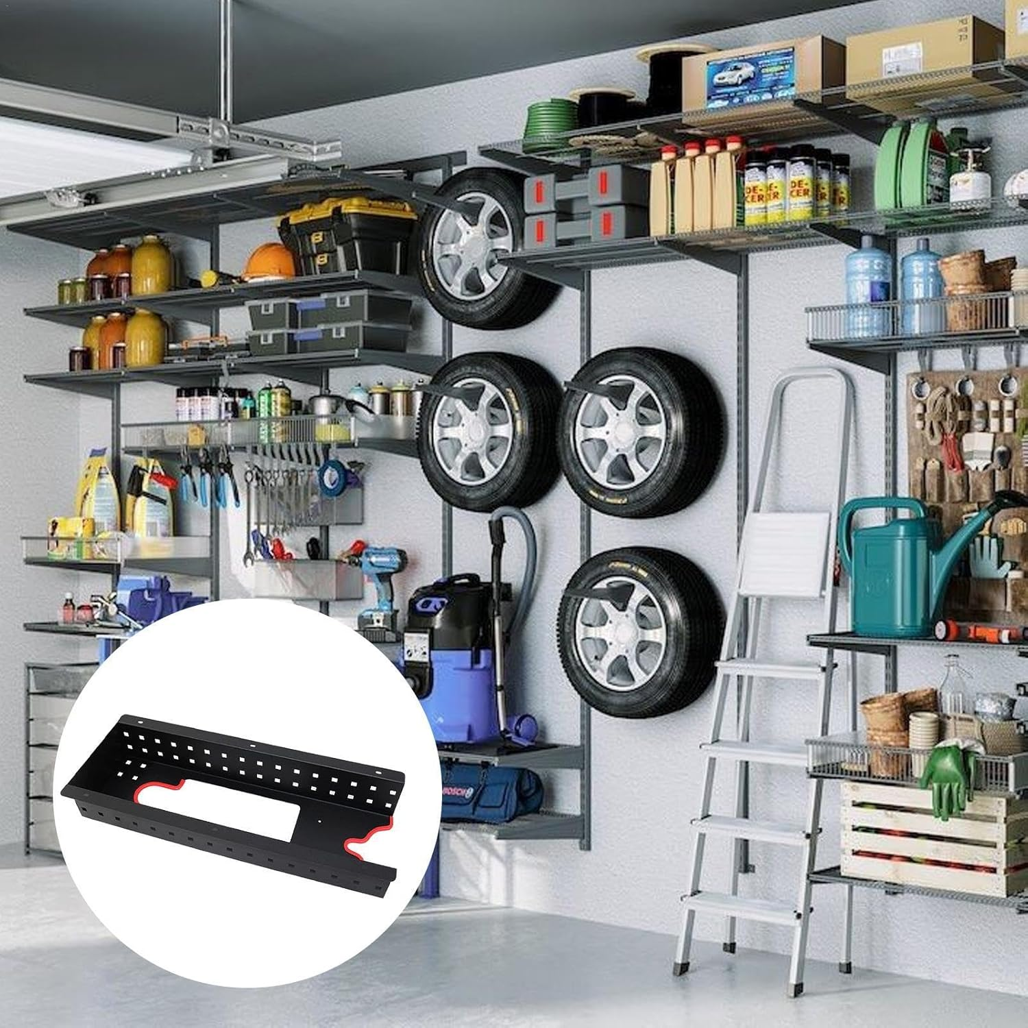 Spray Bottle Storage Rack, Spray Bottle Holder Wall Mount Car Detail - Aerosol Can Holder, Multifunctional Hangable Auto Cleaning Tool Hook for Beauty Shop Accessories Display image number 6