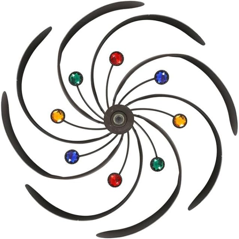 Solar Light Garden Windmill &ndash; Ornamental, Decorative, Backyard, Yard Wind Mill, Outdoor, Spinners, Metal, Steel, Bronze image number 1