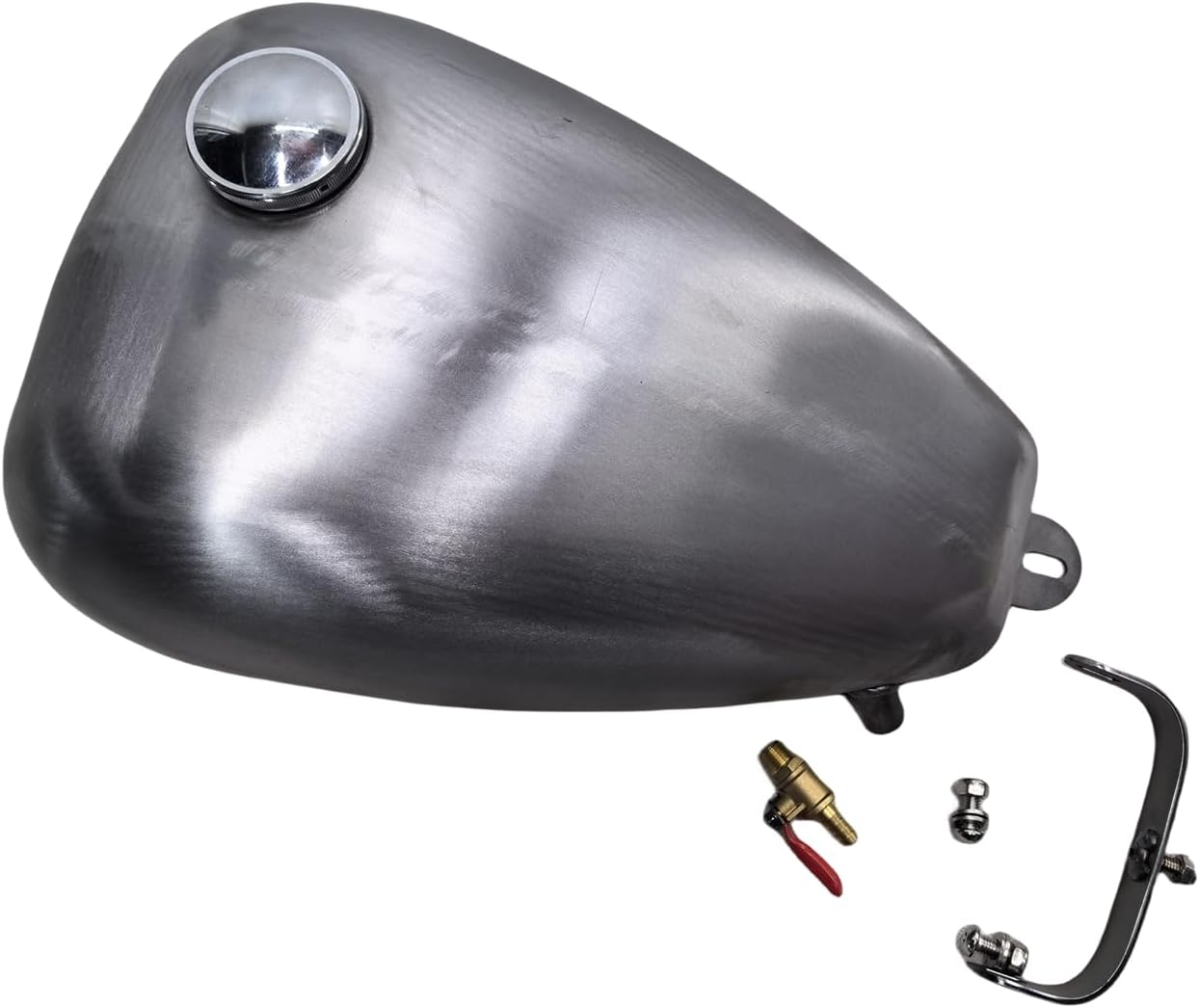 Silver Petrol Gas Fuel Tank with Oil Cap for YAMAHA Dragstar 400 650 Unpainted image number 3