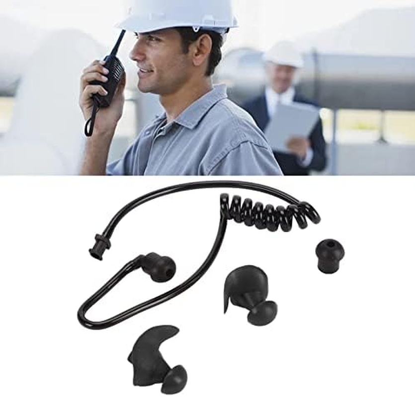 Earpiece Coil Tubes Kit for Kenwood for Baofeng for Arcshell for Uniden Walkie Talkie Earpieces, Earpiece Acoustic Tube (Black Eartips) image number 5