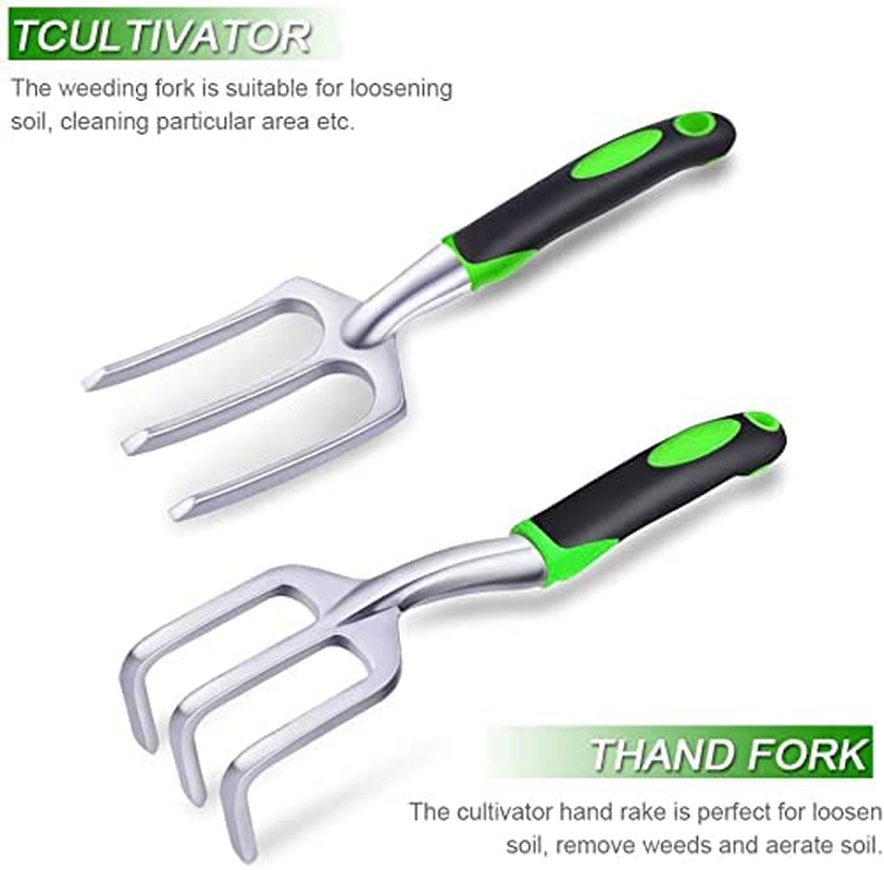 Mibote 83 Pcs Garden Tools Set Succulent Tools Set, Heavy Duty Aluminum Manual Garden Kit Outdoor Gardening Gifts Tools for Men Women (Green) image number 1