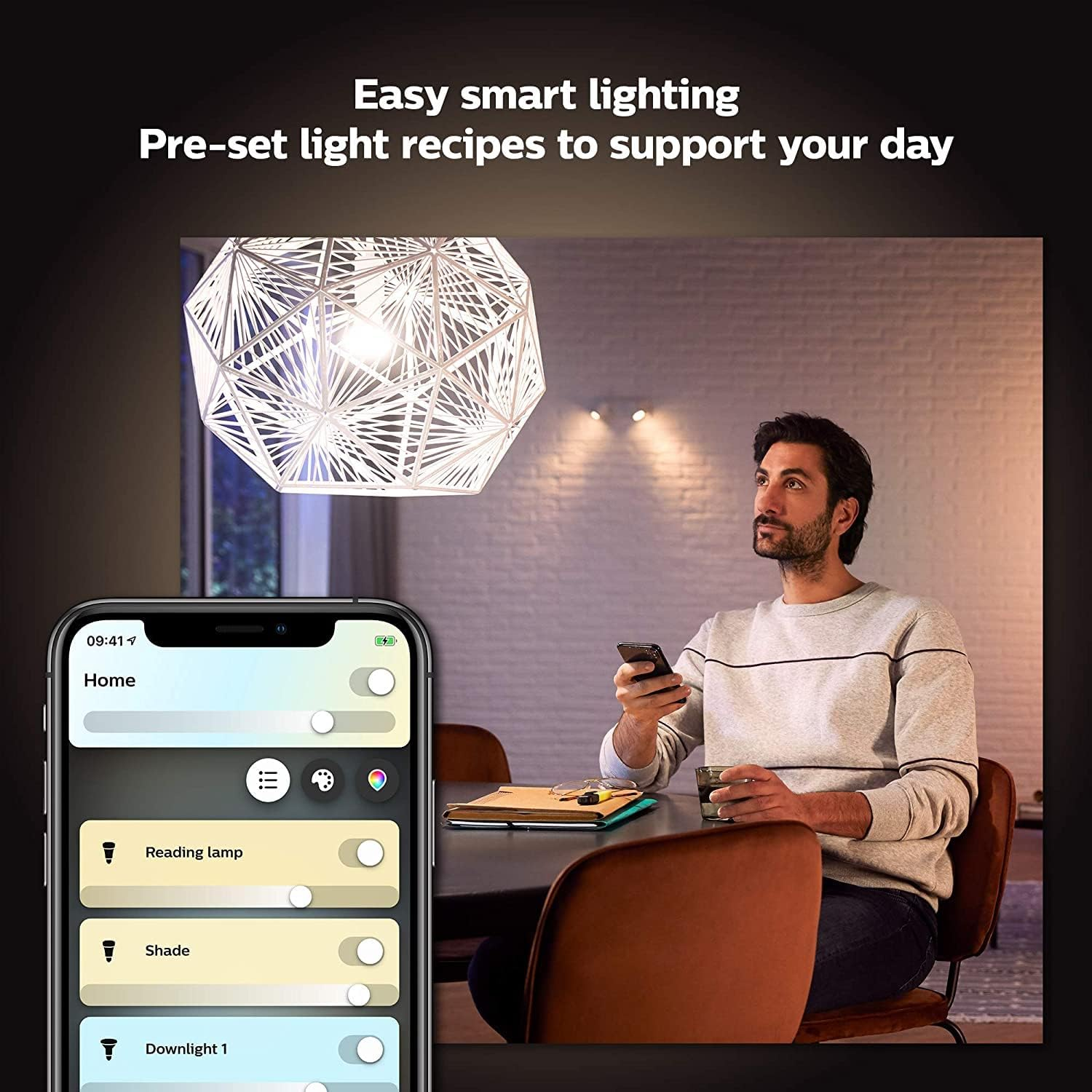 Philips Hue White Ambience A60 75W 1100 Lumens Smart Bulb with E27 Fitting image number 1