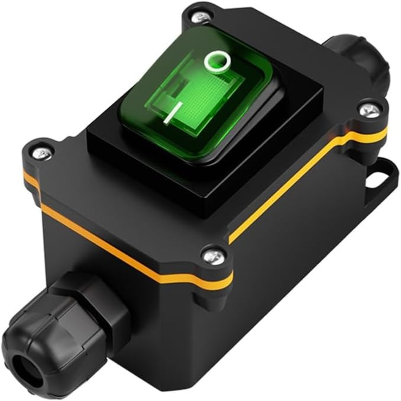 1 Pcs 4 Pin Marine Waterproof DPST Rocker Switch-Box Toggle Switch 30A Heavy Duty 12V-24V LED Illuminated, for Boat, Car, Yacht Control (Red)