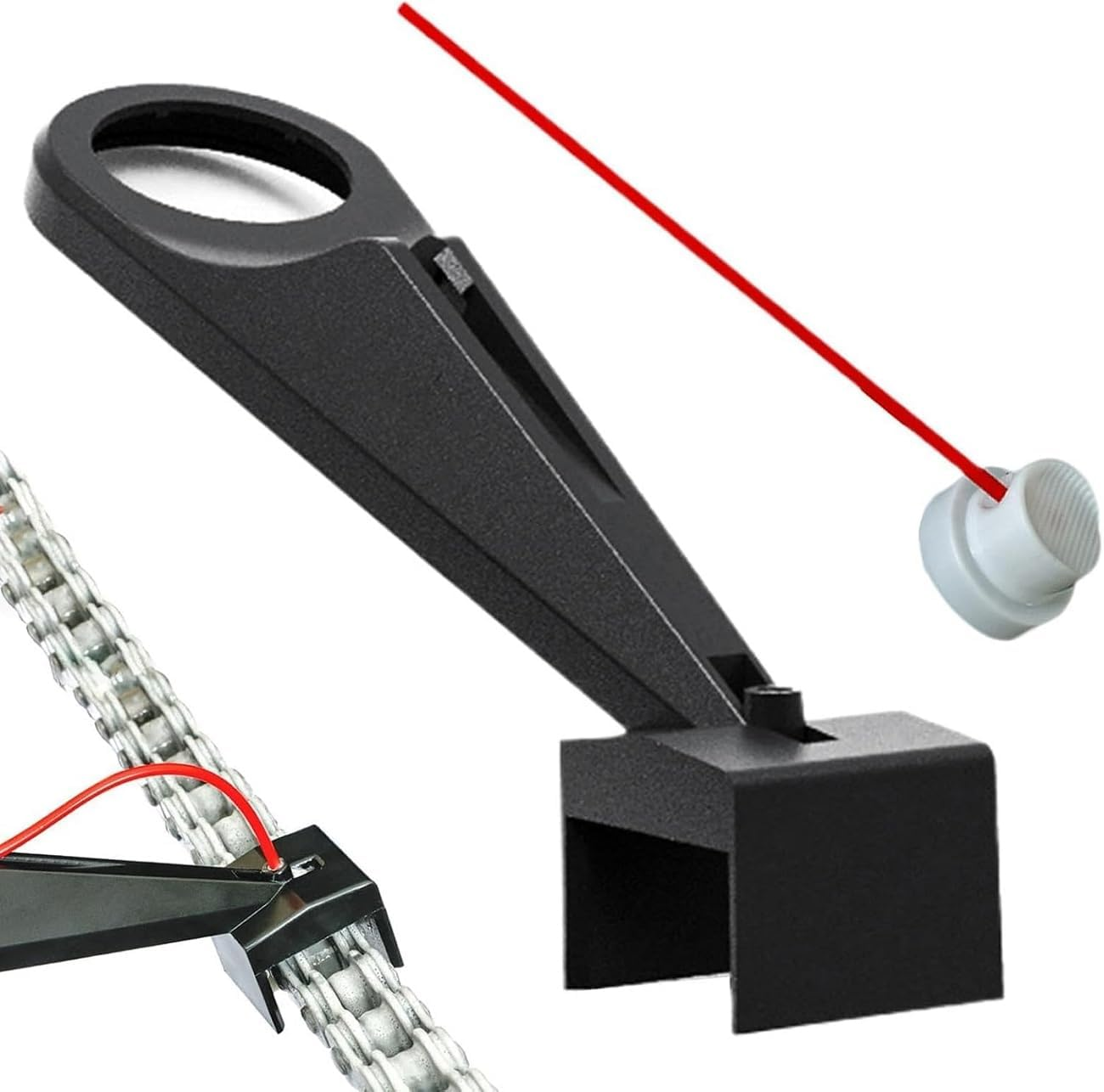 WADY Motorbike Chain Oiler Aid Cleaner Attachment Motorcycle Chain Lube Applicator Tool for Daily Care, Wax Degreaser Application, Riding Maintenance Accessory (Black) image number 5