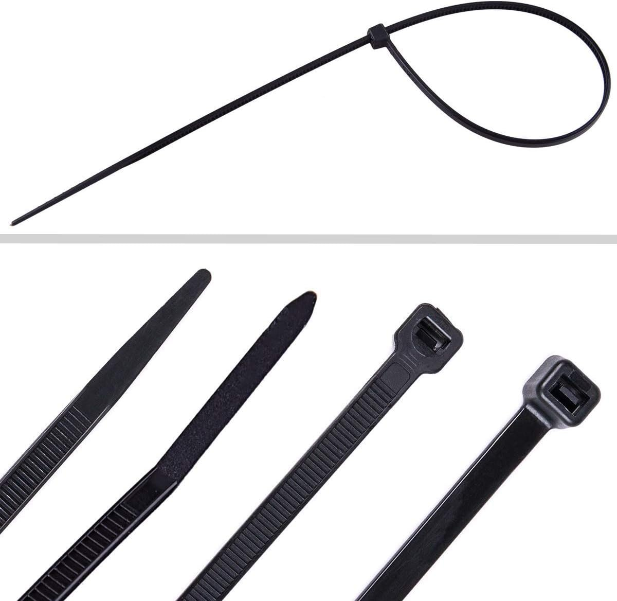 OZSTOCK Cable Ties Zip Ties Nylon UV Stabilised Bulk Black Cable Tie Nylon Zip Ties for Outdoor Use &ndash; Heat & Chemical Resistant Secure Wire, Hose, & DIY Organizing (4.00Mmx200Mm, 200PCS) image number 3