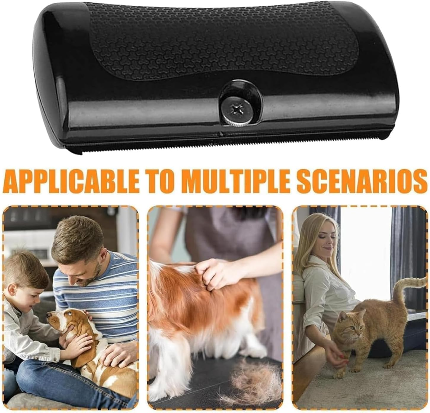 Deshedding Brush for Dogs &ndash; Dog Grooming Brush for Shedding, Pet Hair Removal Tool for Long & Short Hair, Gentle Undercoat Rake for Cats & Dogs, Painless Detangling & Shedding Control image number 5