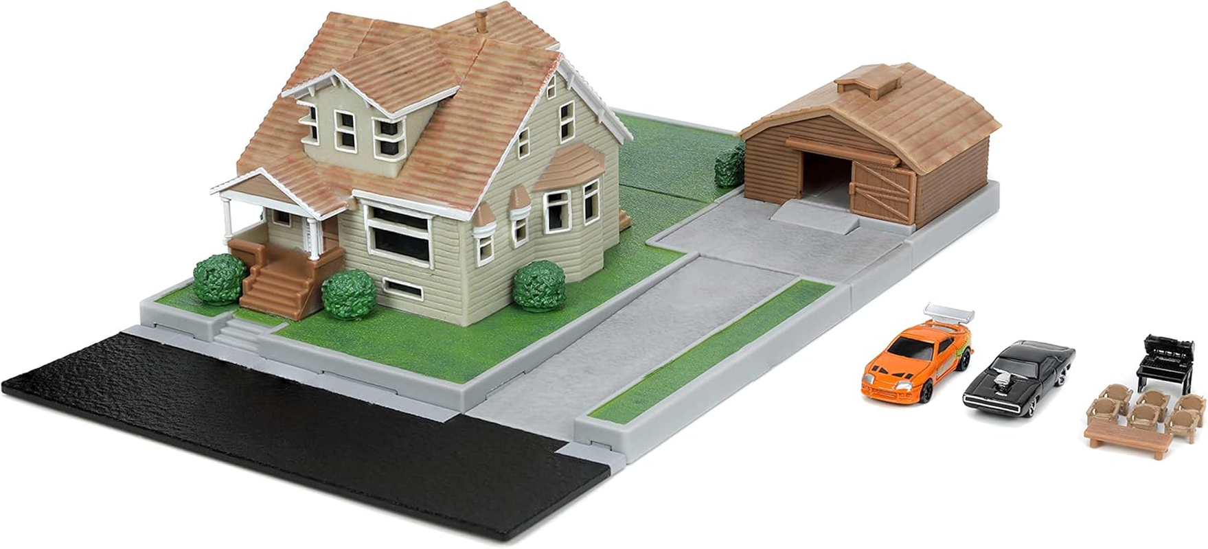Jada 1:24 Scale Fast & Furious Nano Dom Toretto'S House Display Diorama with 2 Cars image number 1