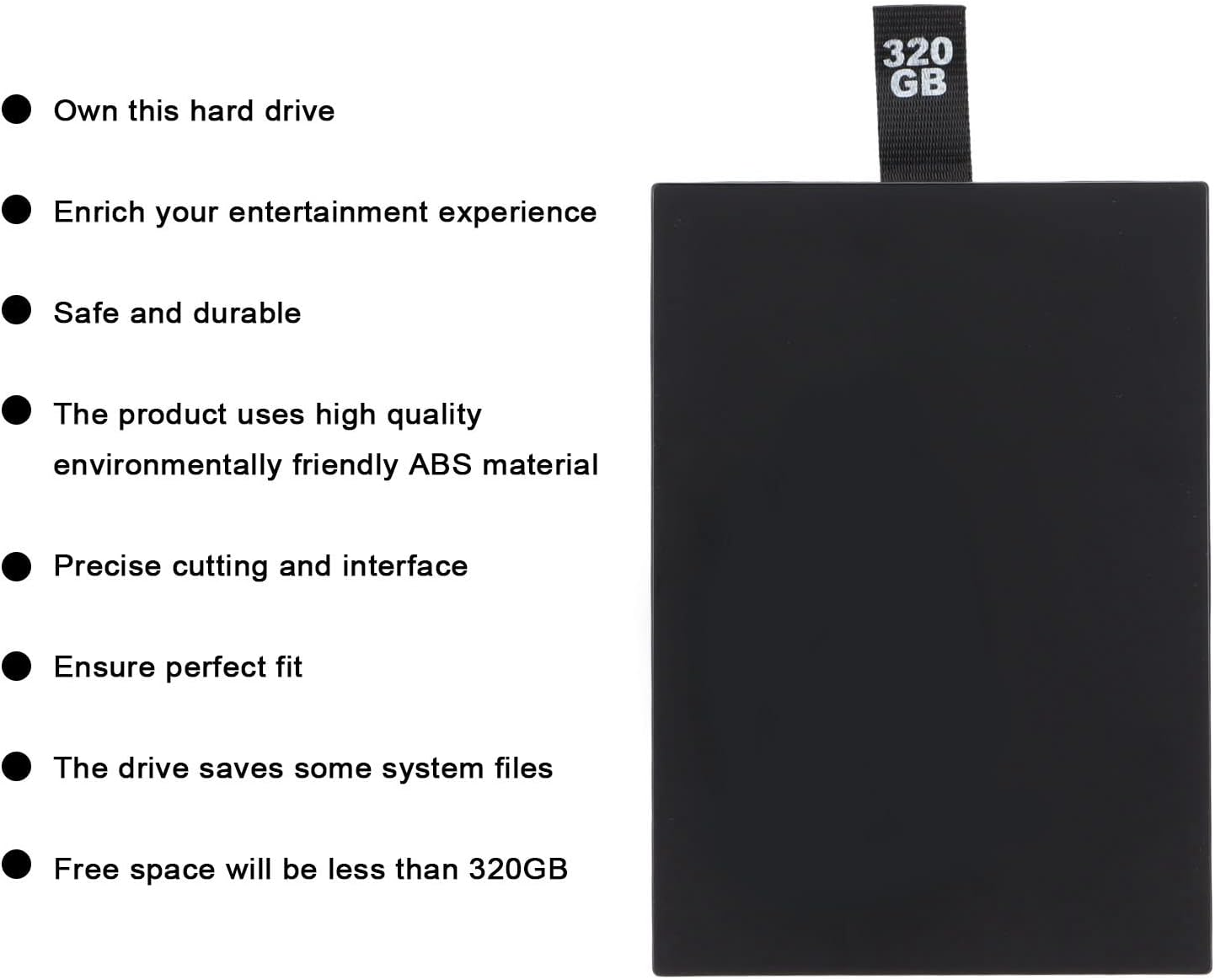 Dpofirs 320GB Internal Hard Disk for 360 Slim, Ultra Slim Portable Hard Drive for Slim Games Console