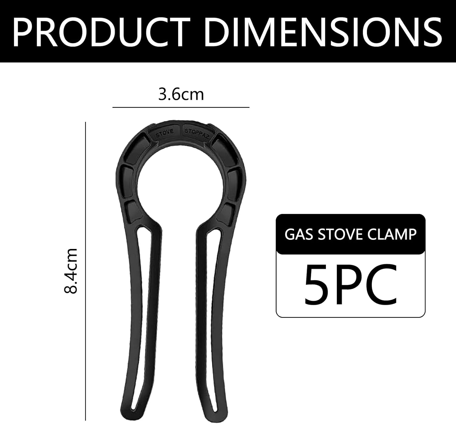 JANGJANG 5 Pack Locks for Gas Stove Knobs, Gas Stove Knob Locks for Child Safety, Child Proof Oven Knob Locks with Upgraded Design, Oven Knob Safety Protection in Black image number 3