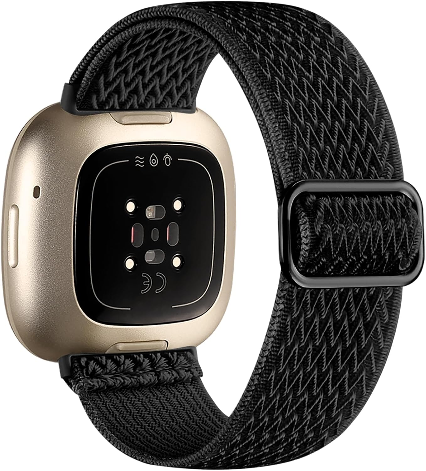 Maledan Elastic Band Compatible with Fitbit Versa 3/Versa 4/Sense 2/Sense Band for Women Men, Sport Stretchy Breathable Sense 2 & Sense Bands Versa 3 and Versa 4 Watch Straps Replacement Wristband