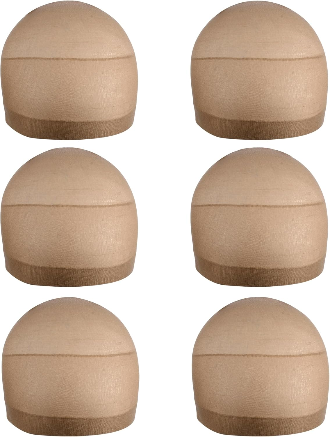 Pack of 6 Hair Net Nylon Wig Caps Wig Cap Set Elastic Breathable Hair Net for Wigs (Black)