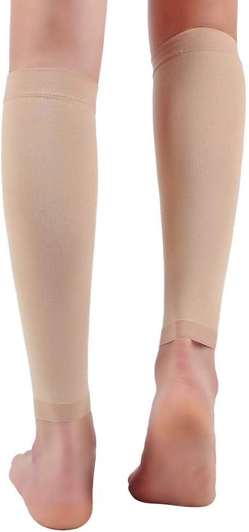 Women'S Footless Compression Socks 2 Pairs Medical Calf Compression Sleeve for Swelling, Shin Splint, Varicose Veins, Edema, Nurses & Maternity (2 Pairs) image number 2