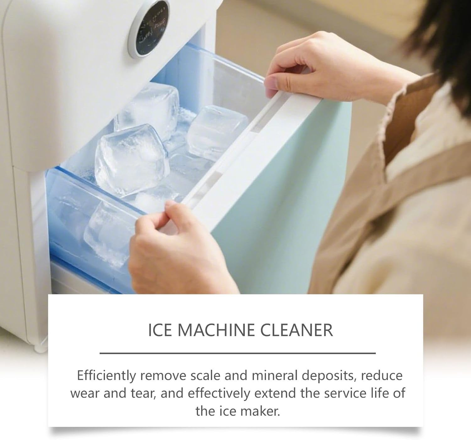 Countertop Ice Machine Cleaner, 12 Piece Ice Maker Cleaner Countertop, Tablets Cleaning for Washing Remove Odor Icemaker Home Cooler Appliance image number 2