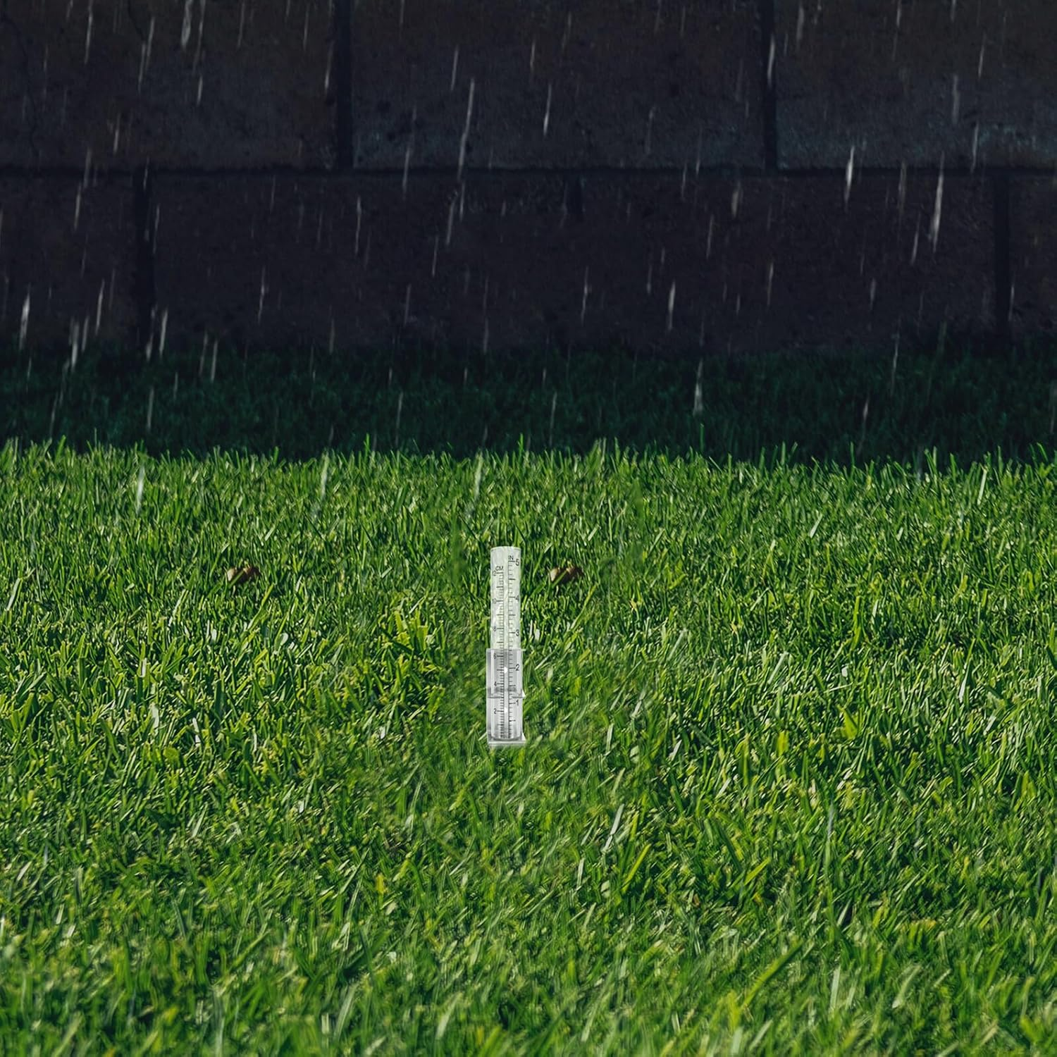 Stainless Steel Rain Gauge Bracket with Glass Measuring Device for Outdoor Patio Garden Weather-Resistant Rain Measuring Tool with Secure Mounting for Accurate Rainfall Readings image number 1